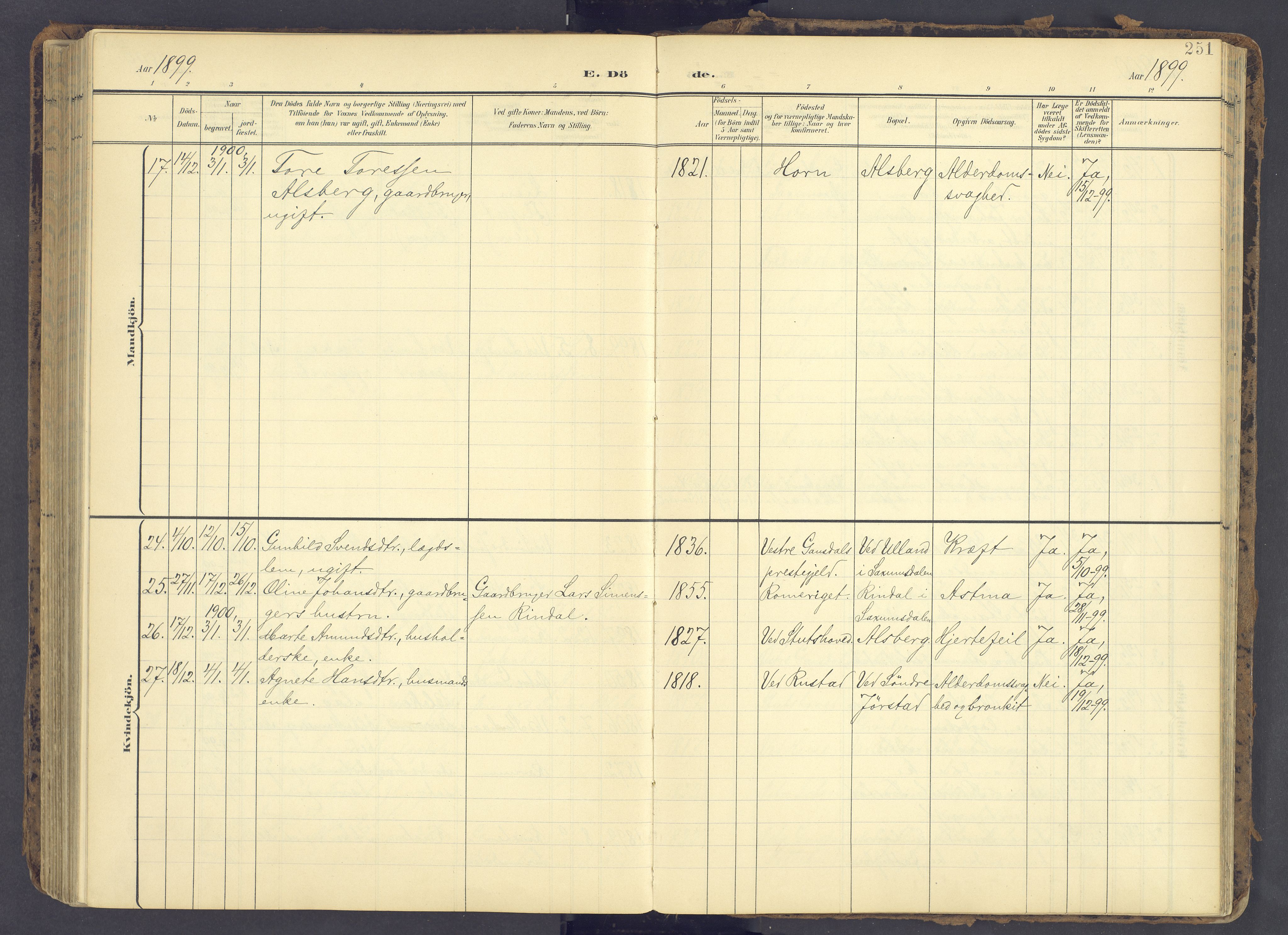 Fåberg prestekontor, SAH/PREST-086/H/Ha/Haa/L0012: Parish register (official) no. 12, 1899-1915, p. 251