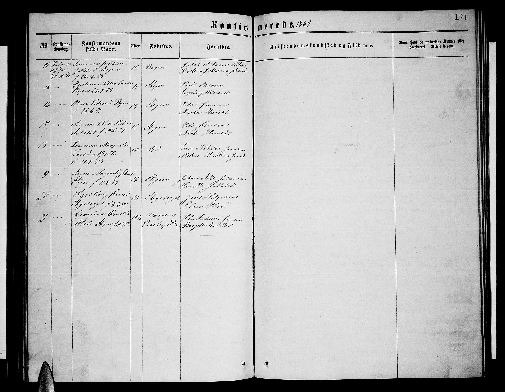 Ministerialprotokoller, klokkerbøker og fødselsregistre - Nordland, AV/SAT-A-1459/855/L0815: Parish register (copy) no. 855C04, 1865-1878, p. 171