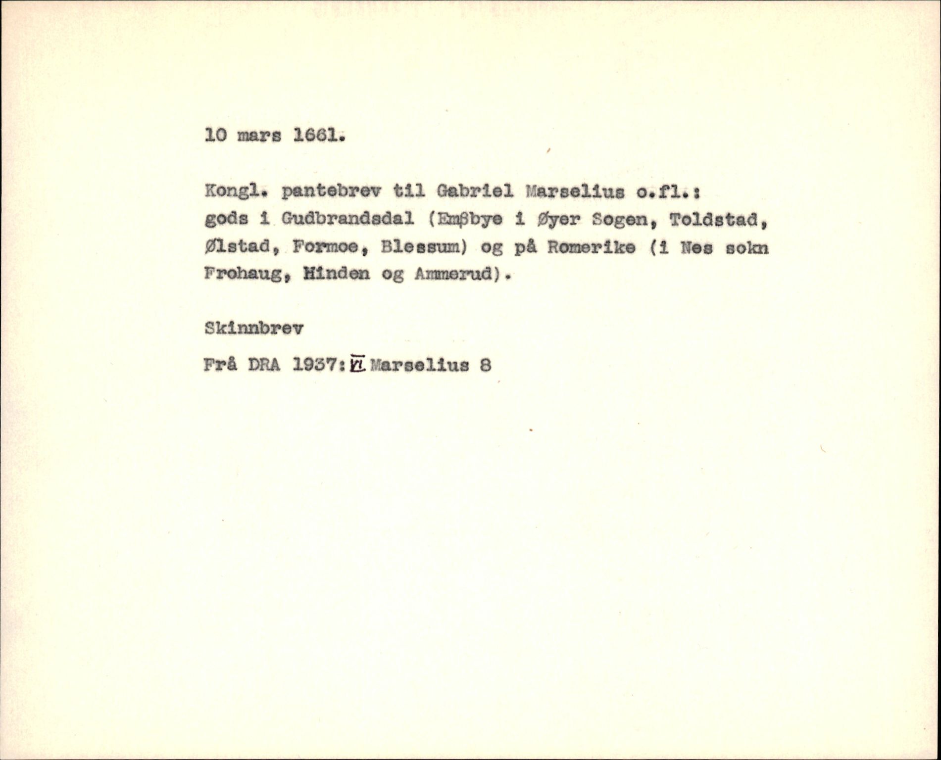 Riksarkivets diplomsamling, AV/RA-EA-5965/F35/F35f/L0002: Regestsedler: Diplomer fra DRA 1937 og 1996, p. 349