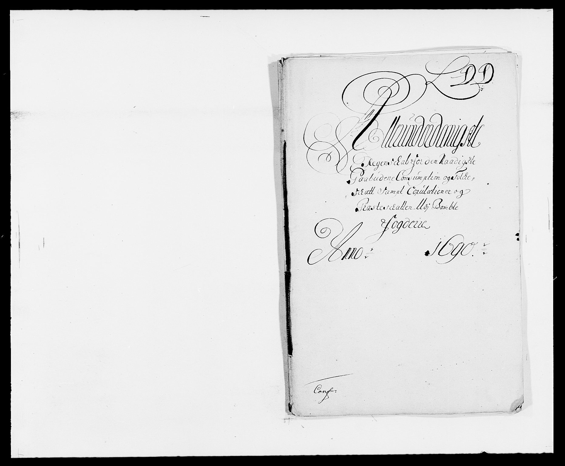 Rentekammeret inntil 1814, Reviderte regnskaper, Fogderegnskap, RA/EA-4092/R34/L2051: Fogderegnskap Bamble, 1688-1691, p. 120