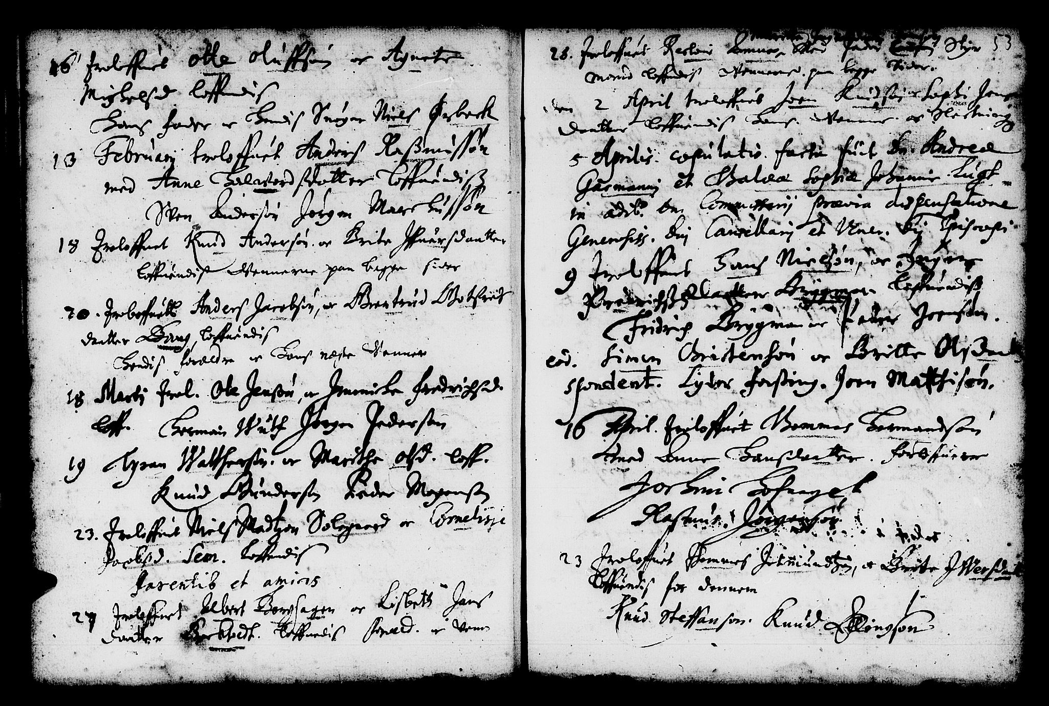 Domkirken sokneprestembete, AV/SAB-A-74801/H/Haa/L0006: Parish register (official) no. A 6, 1663-1683, p. 53