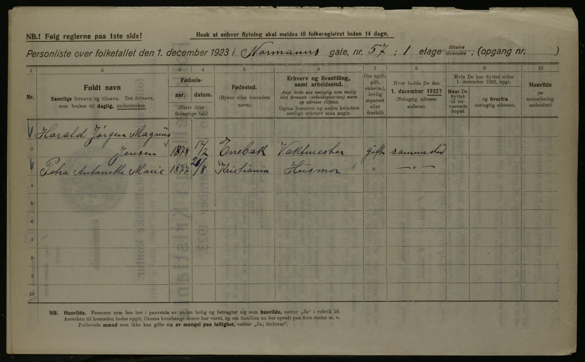 OBA, Municipal Census 1923 for Kristiania, 1923, p. 81202