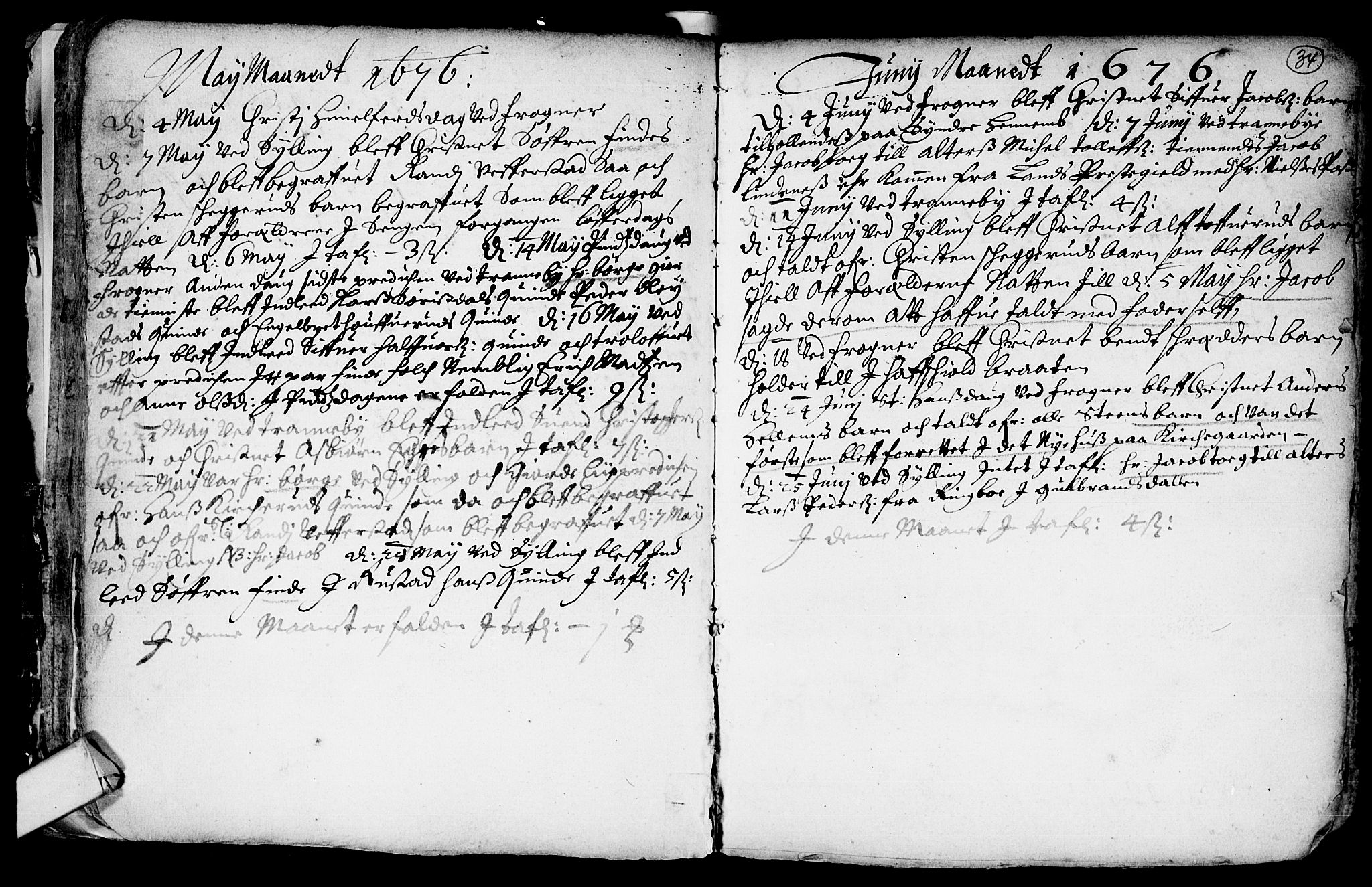 Lier kirkebøker, AV/SAKO-A-230/F/Fa/L0001: Parish register (official) no. I 1, 1672-1701, p. 34