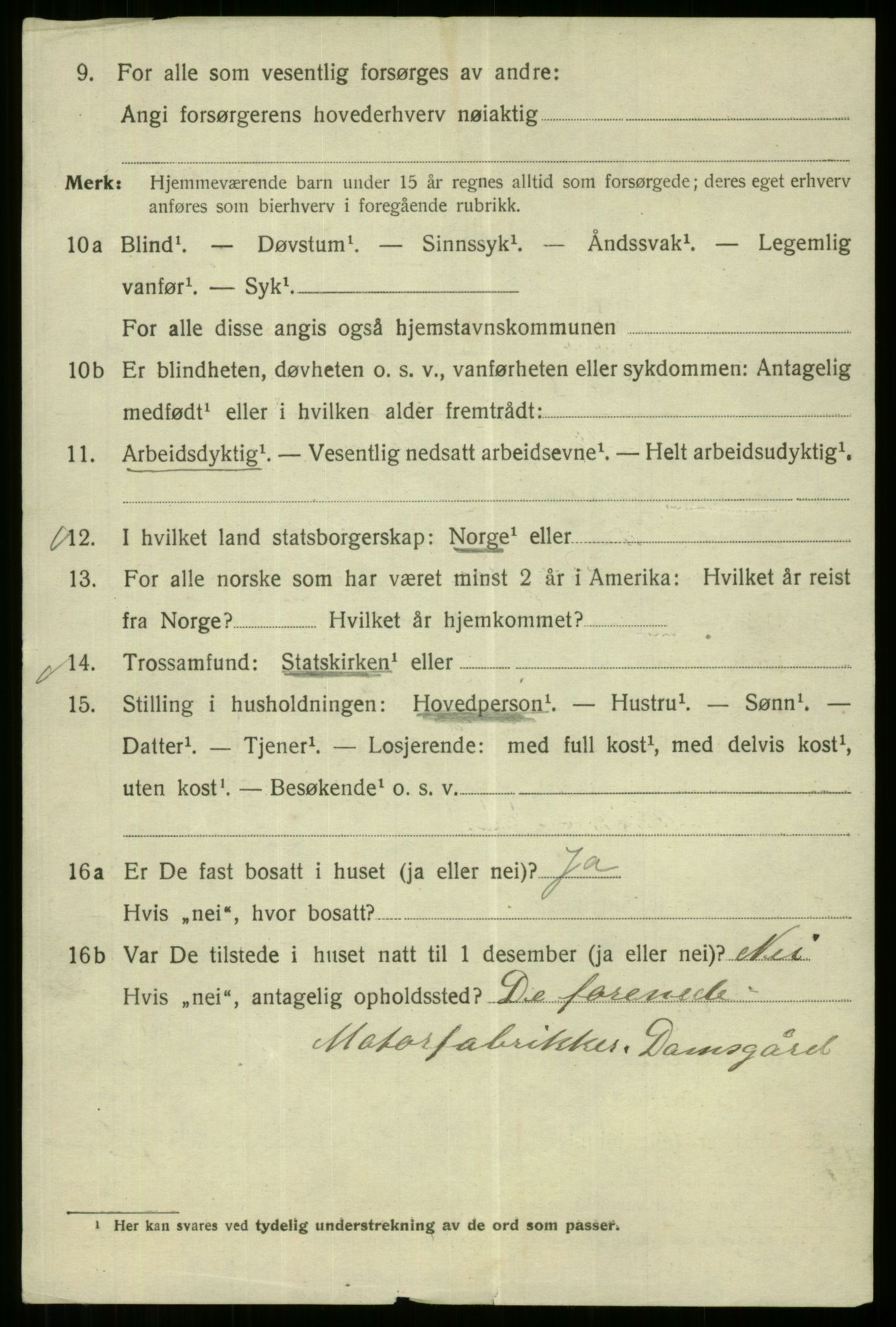 SAB, 1920 census for Bergen, 1920, p. 197742