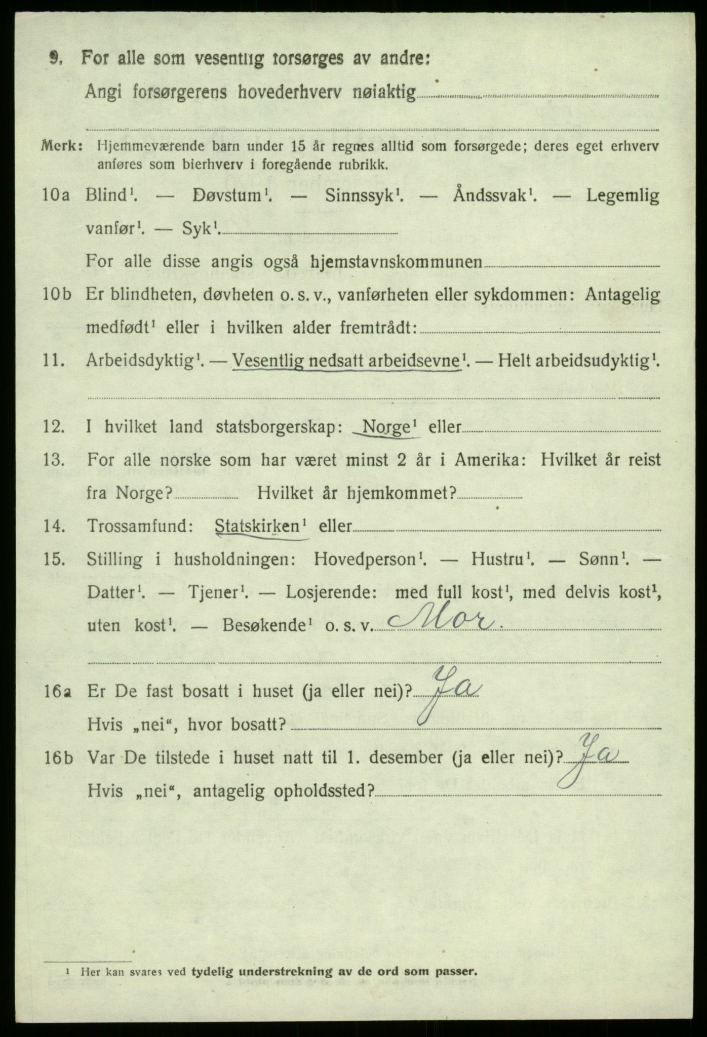 SAB, 1920 census for Samnanger, 1920, p. 2768