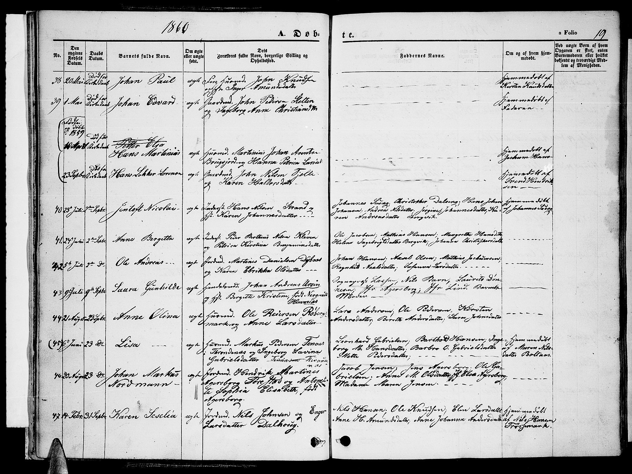 Ministerialprotokoller, klokkerbøker og fødselsregistre - Nordland, AV/SAT-A-1459/863/L0912: Parish register (copy) no. 863C02, 1858-1876, p. 19