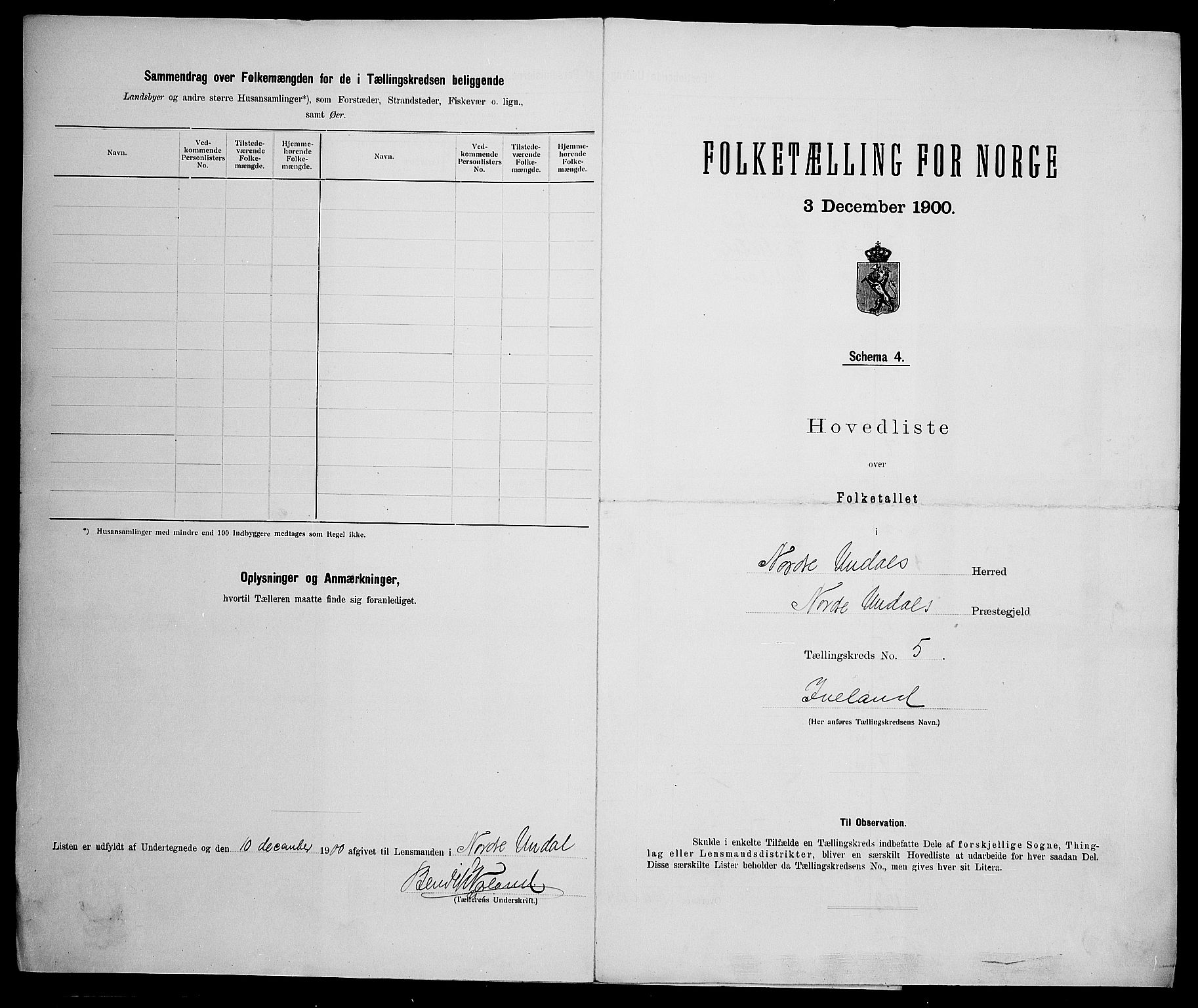 SAK, 1900 census for Nord-Audnedal, 1900, p. 24