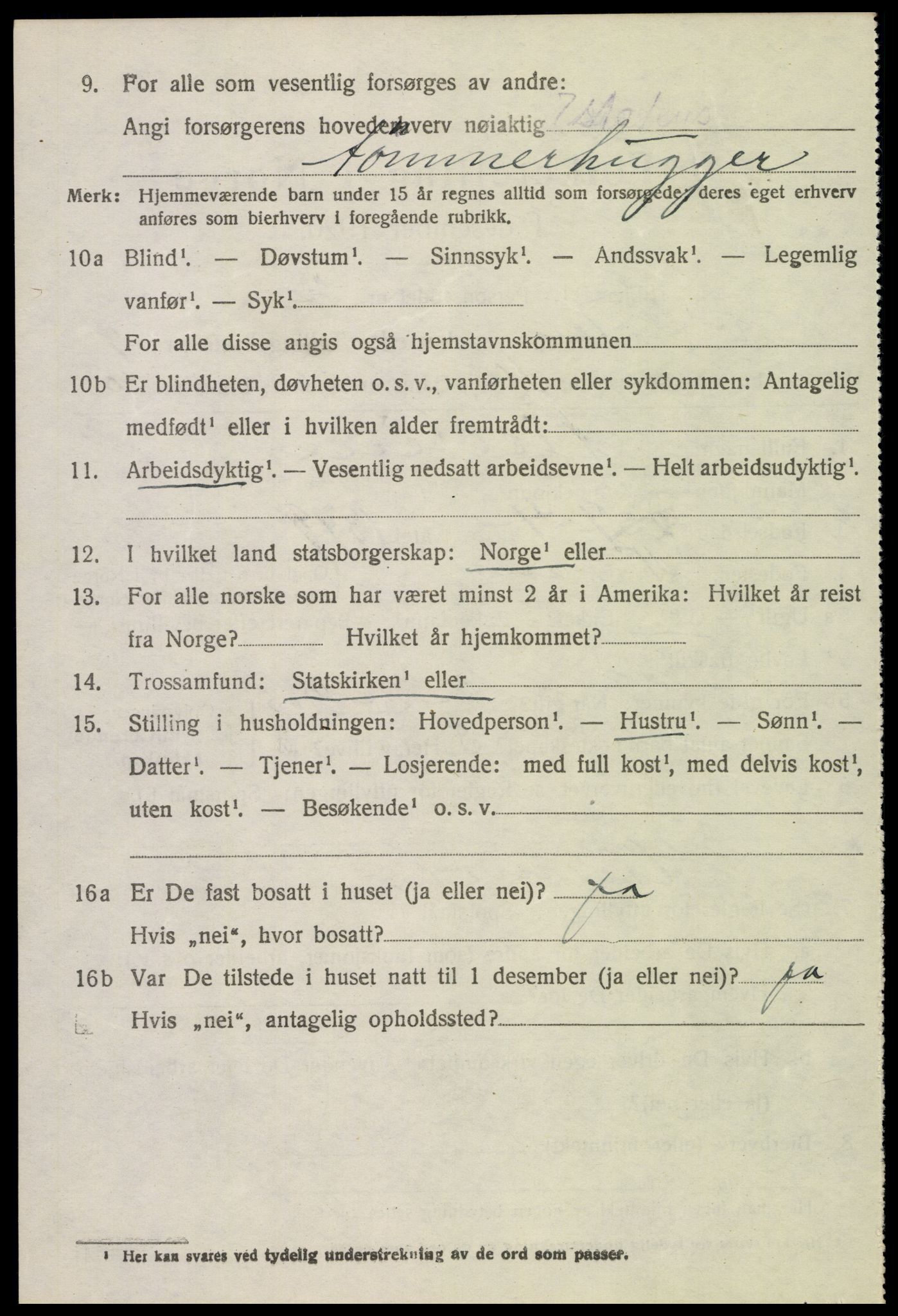 SAH, 1920 census for Vestre Toten, 1920, p. 12987