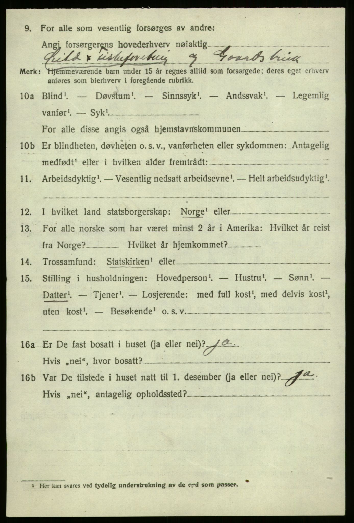 SAB, 1920 census for Kinn, 1920, p. 4494