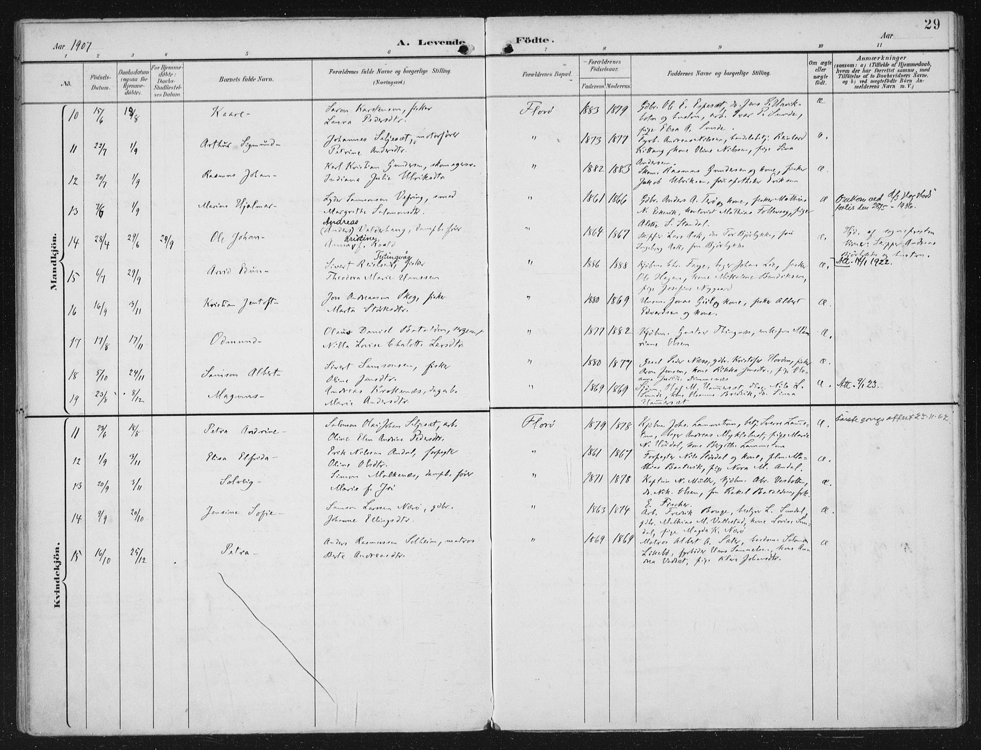 Kinn sokneprestembete, AV/SAB-A-80801/H/Haa/Haac/L0002: Parish register (official) no. C 2, 1895-1916, p. 29