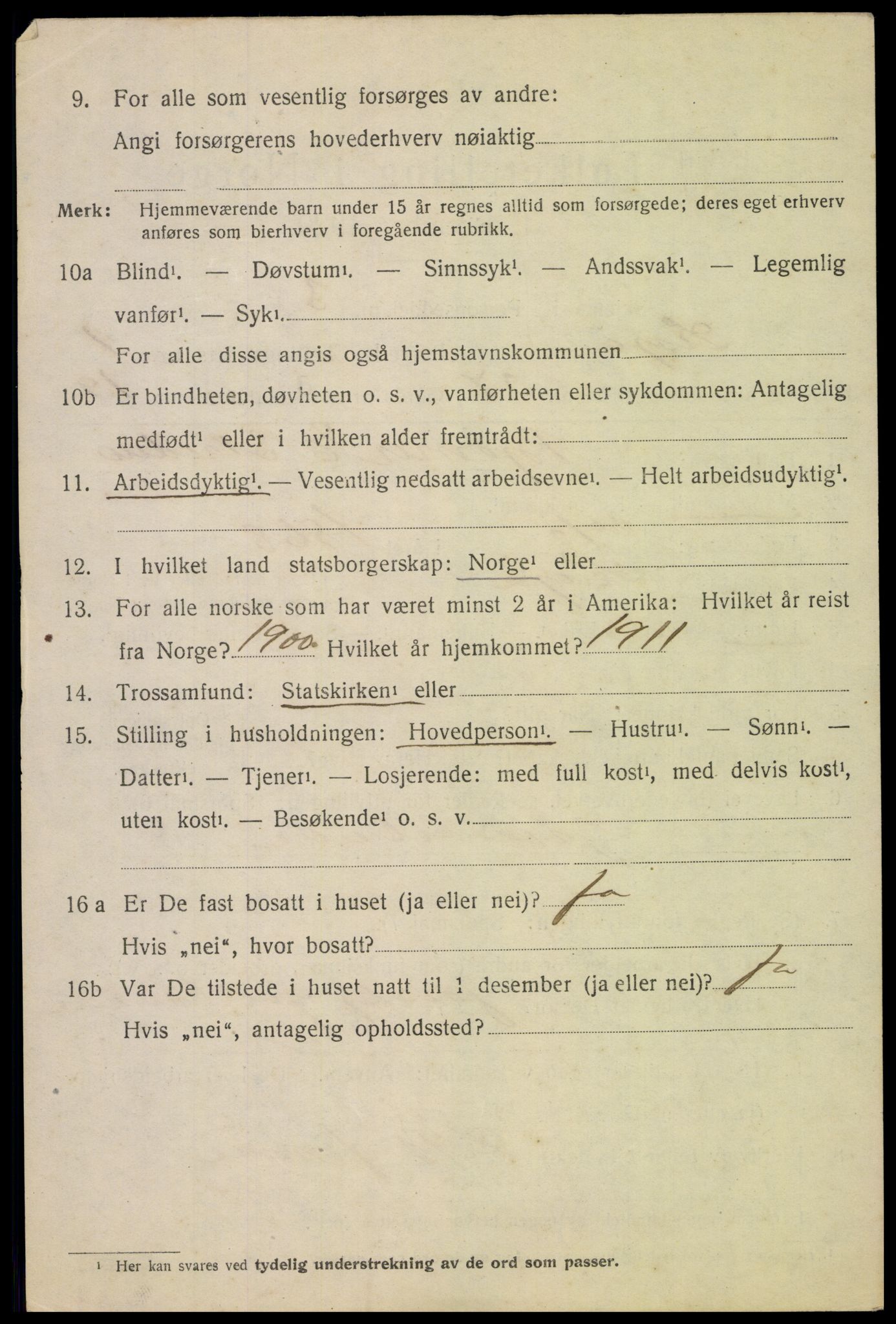 SAH, 1920 census for Lesja, 1920, p. 1623