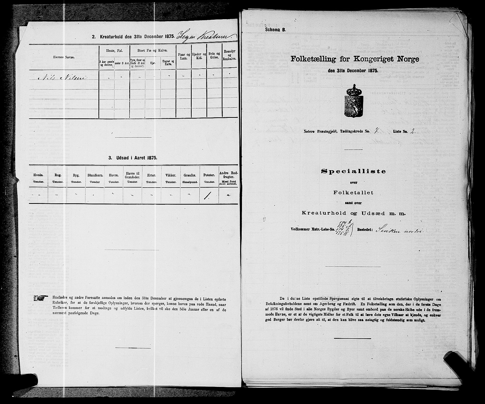 SAKO, 1875 census for 0722P Nøtterøy, 1875, p. 1337