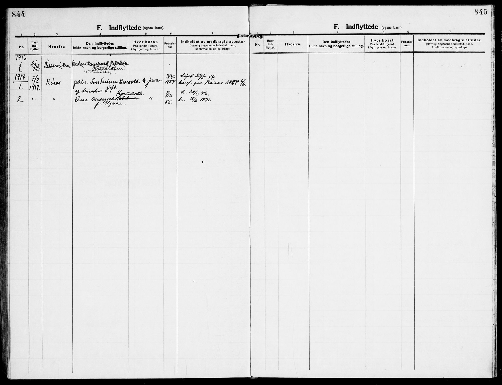 Ministerialprotokoller, klokkerbøker og fødselsregistre - Sør-Trøndelag, SAT/A-1456/607/L0321: Parish register (official) no. 607A05, 1916-1935, p. 844-845