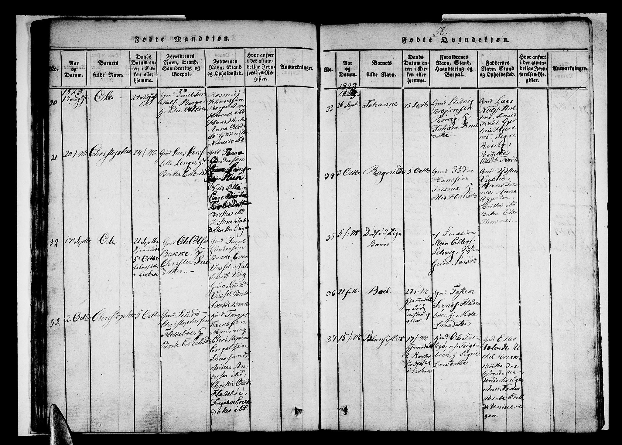 Strandebarm sokneprestembete, AV/SAB-A-78401/H/Haa: Parish register (official) no. A 5, 1816-1826, p. 58