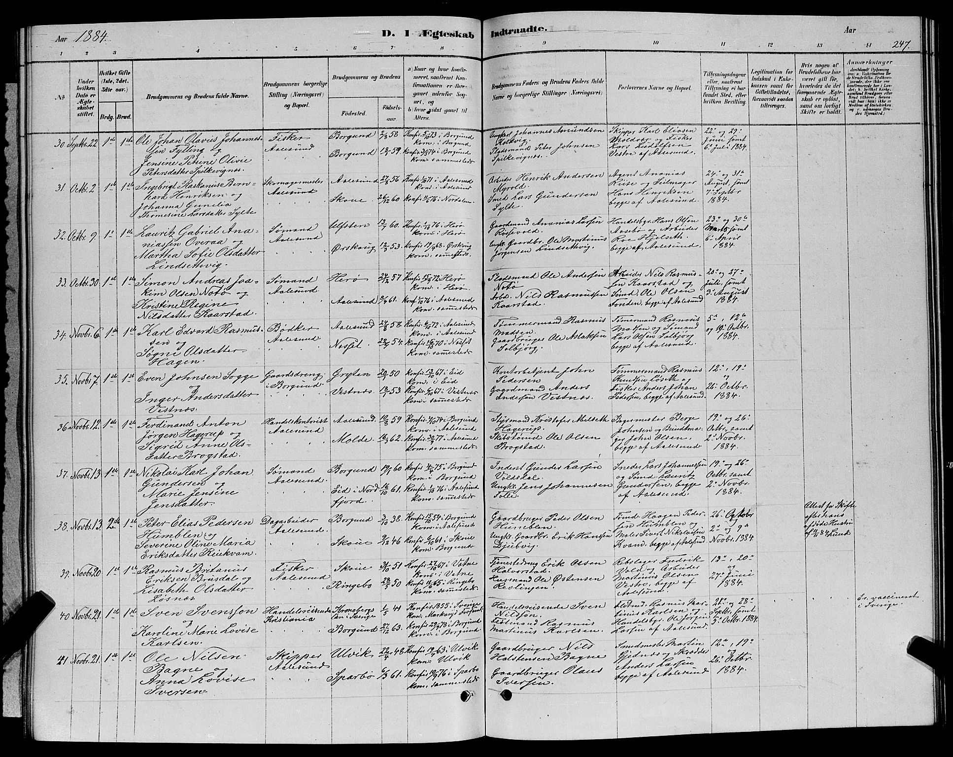 Ministerialprotokoller, klokkerbøker og fødselsregistre - Møre og Romsdal, AV/SAT-A-1454/529/L0466: Parish register (copy) no. 529C03, 1878-1888, p. 248