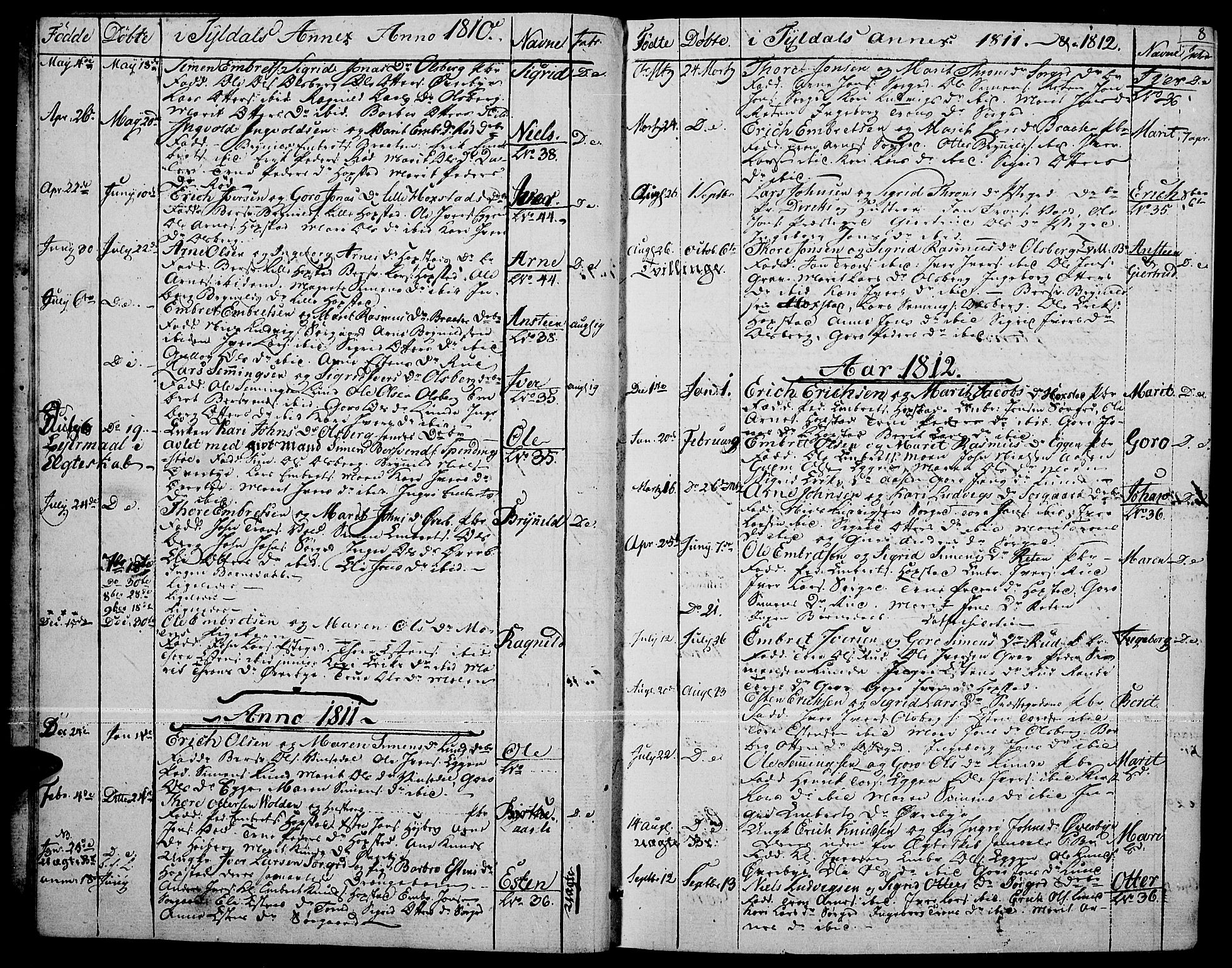 Tynset prestekontor, SAH/PREST-058/H/Ha/Haa/L0017: Parish register (official) no. 17, 1801-1814, p. 8