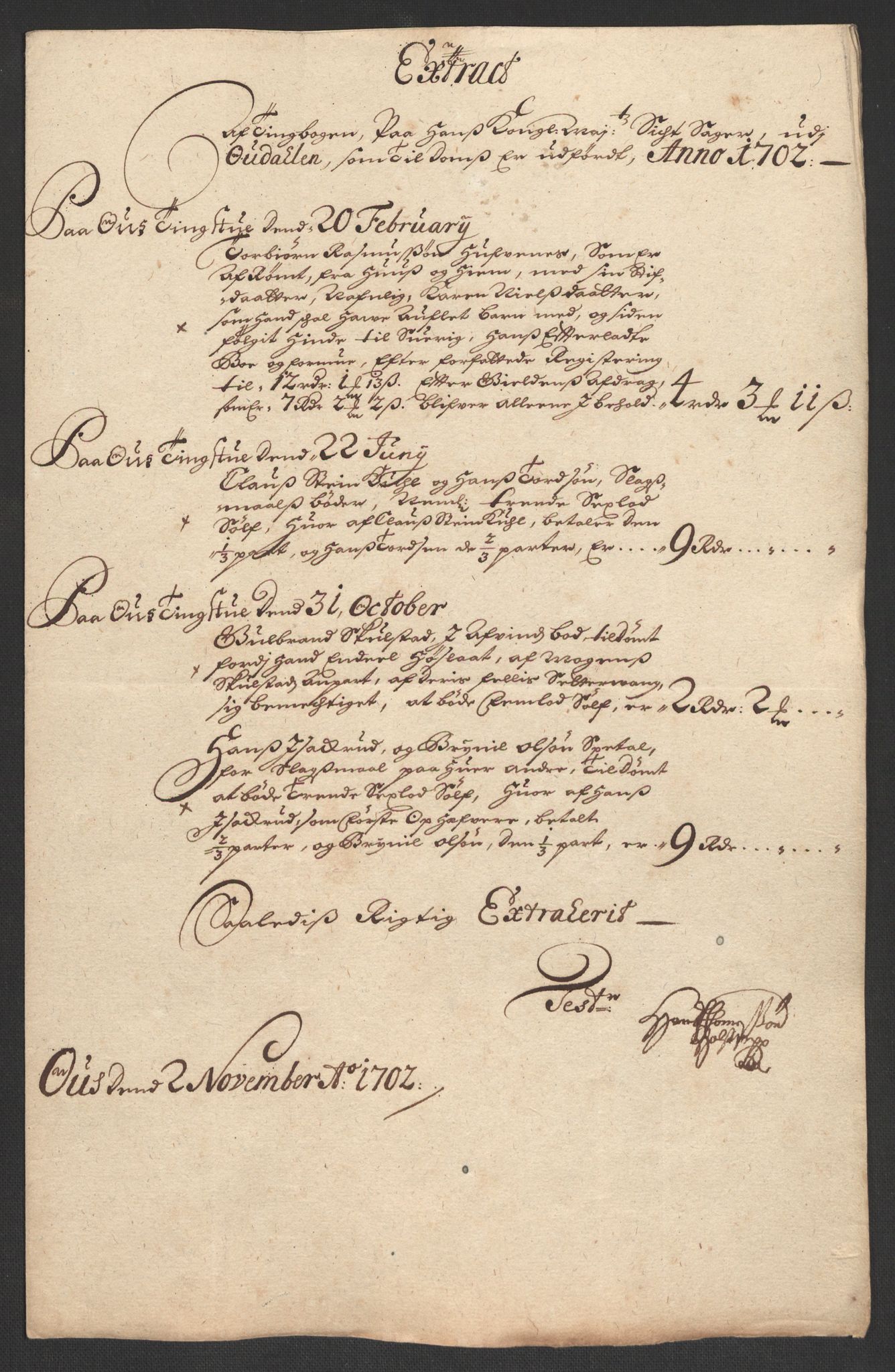 Rentekammeret inntil 1814, Reviderte regnskaper, Fogderegnskap, AV/RA-EA-4092/R13/L0840: Fogderegnskap Solør, Odal og Østerdal, 1702, p. 41