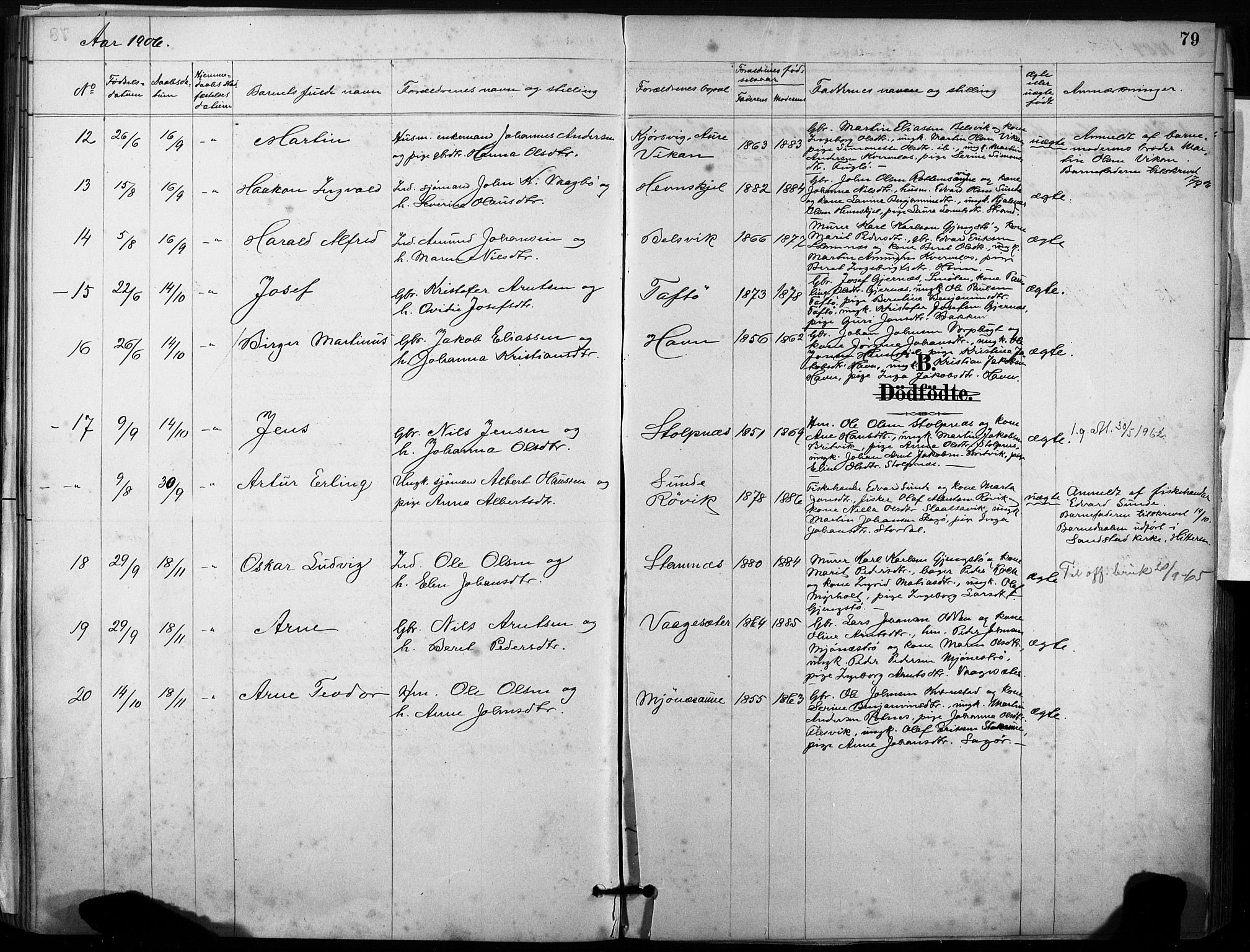 Ministerialprotokoller, klokkerbøker og fødselsregistre - Sør-Trøndelag, SAT/A-1456/633/L0518: Parish register (official) no. 633A01, 1884-1906, p. 79