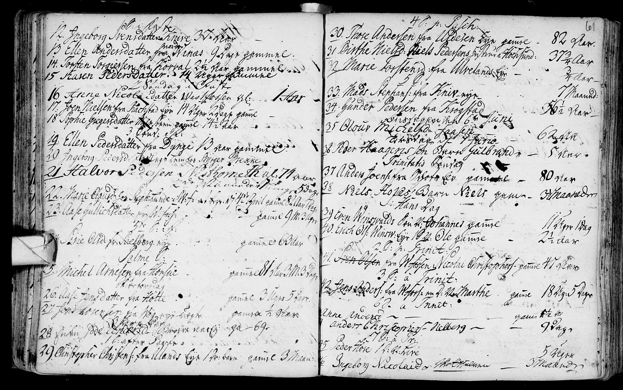 Eiker kirkebøker, AV/SAKO-A-4/F/Fa/L0007: Parish register (official) no. I 7 /1, 1733-1808, p. 61