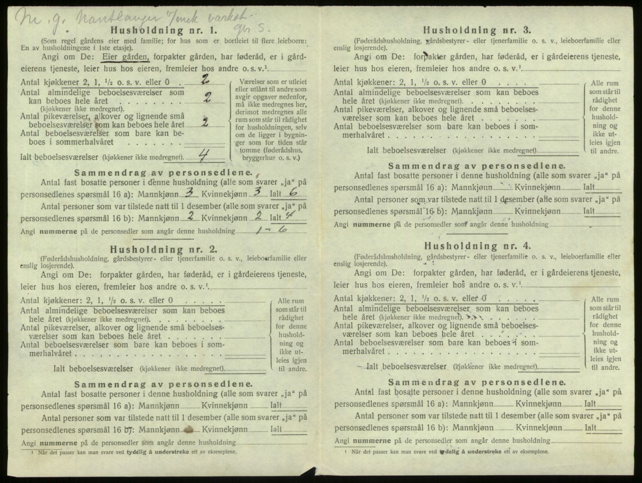 SAB, 1920 census for Lindås, 1920, p. 1060