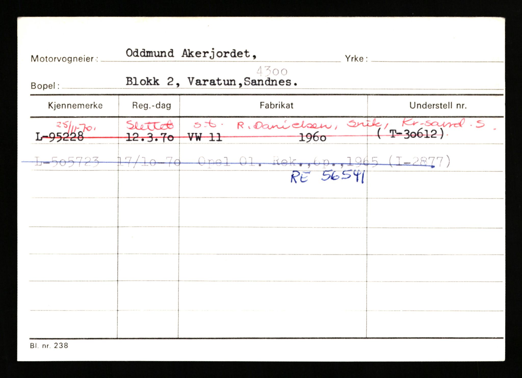 Stavanger trafikkstasjon, SAST/A-101942/0/H/L0001: Abarbanell - Askerud, 1930-1971, p. 241