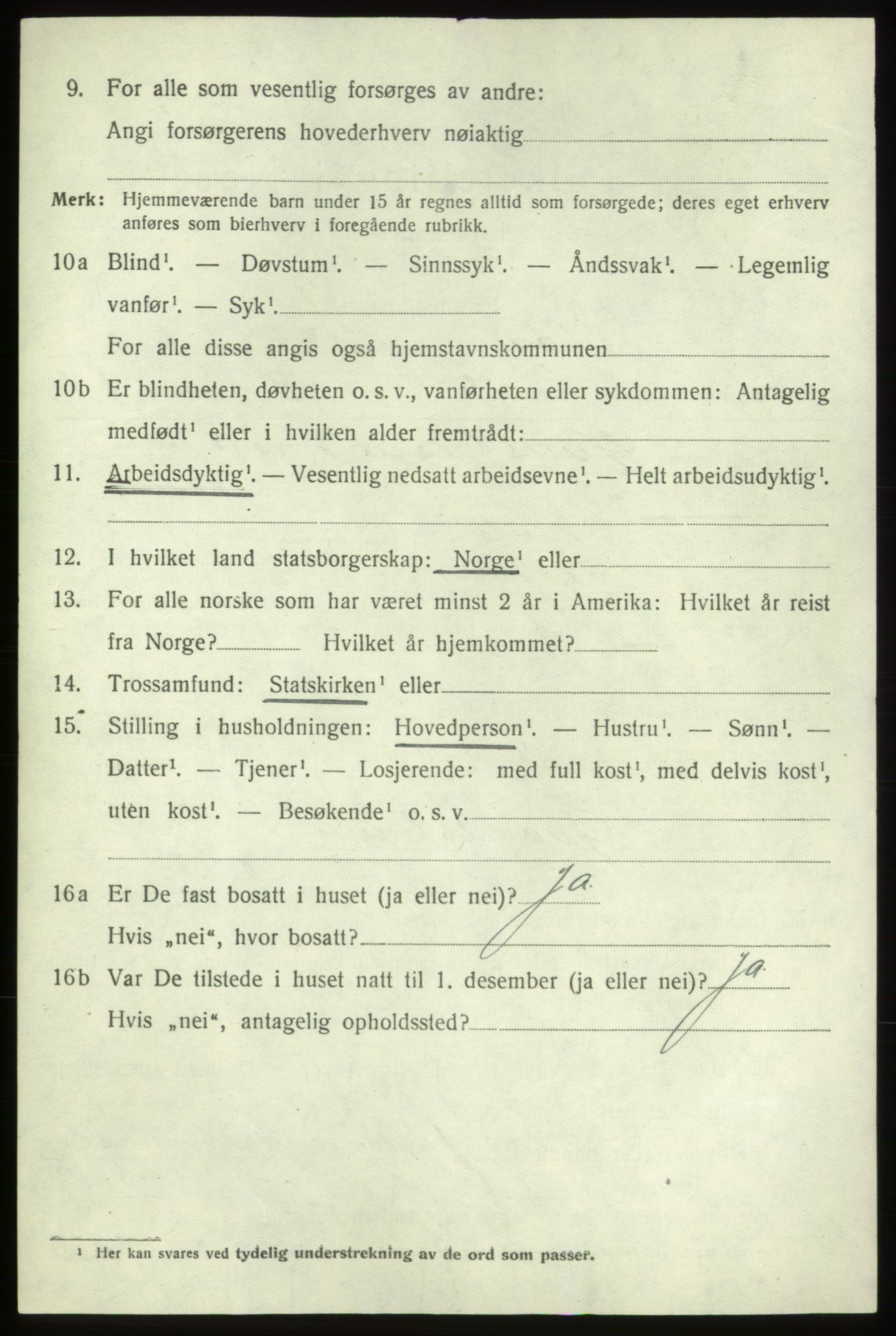 SAB, 1920 census for Fitjar, 1920, p. 2041