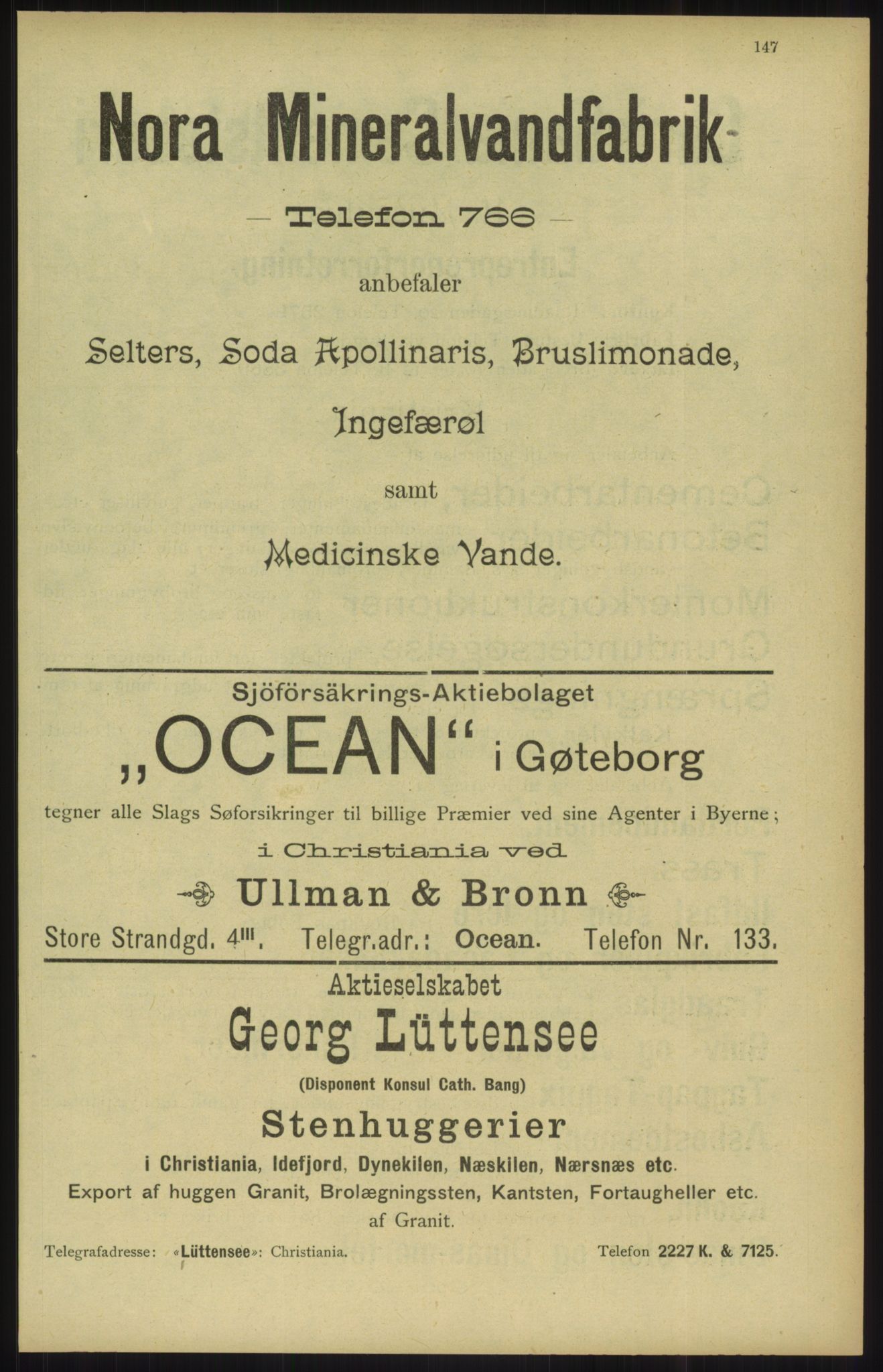 Kristiania/Oslo adressebok, PUBL/-, 1904, p. 147