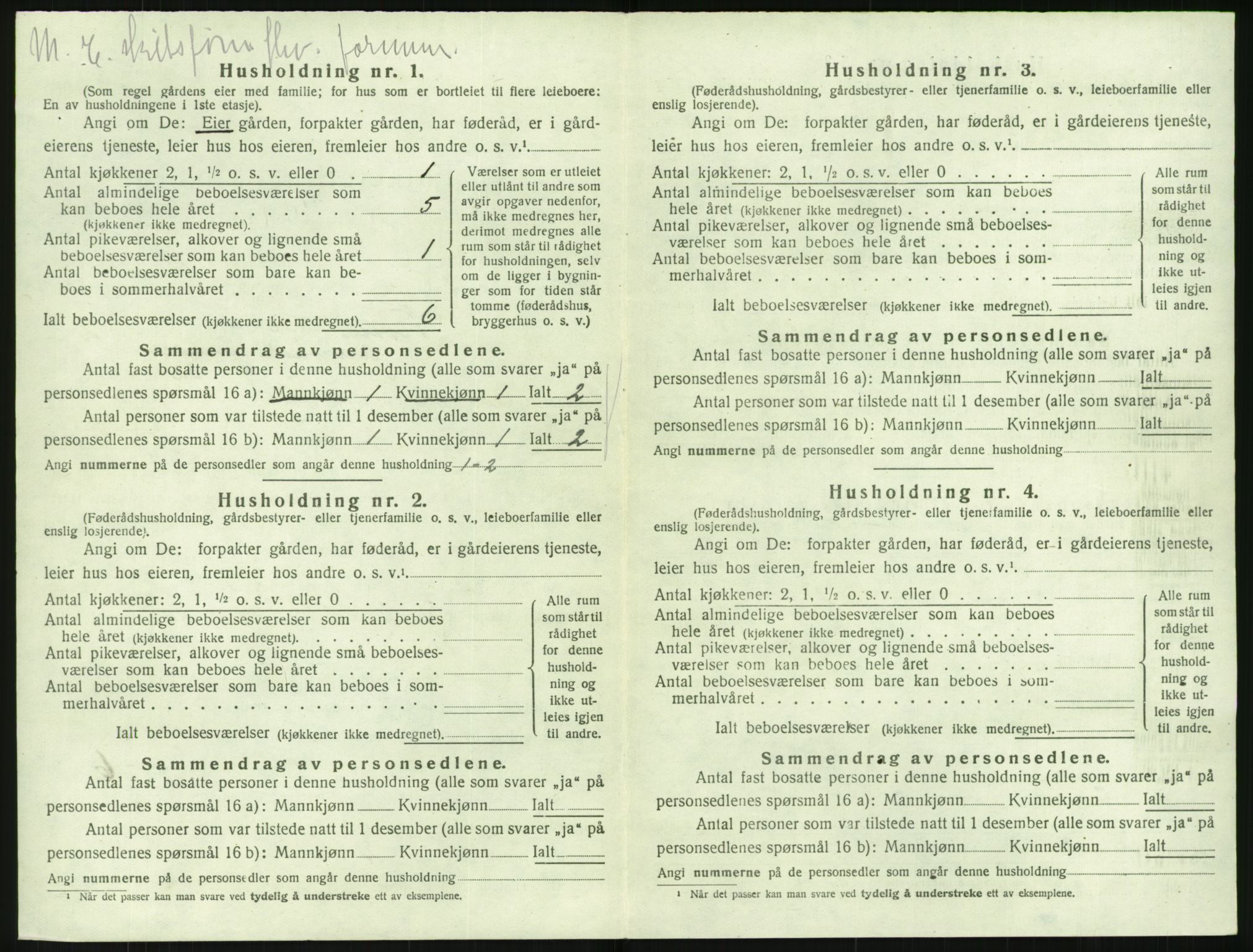 SAK, 1920 census for Flosta, 1920, p. 113