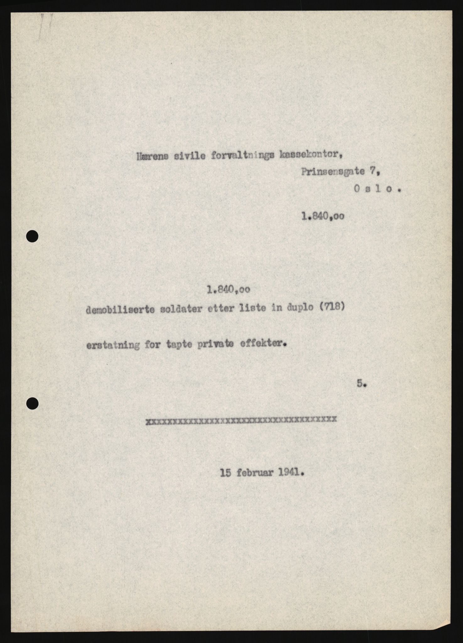 Justisdepartementet, Oppgjørsavdelingen, AV/RA-S-1056/G/Ga/L0005: Anvisningsliste nr. 385-388, 390-410, 662-725, 728-732, 736-740 og 1106-1140 over utbetalte effektsaker, 1940-1942, p. 537