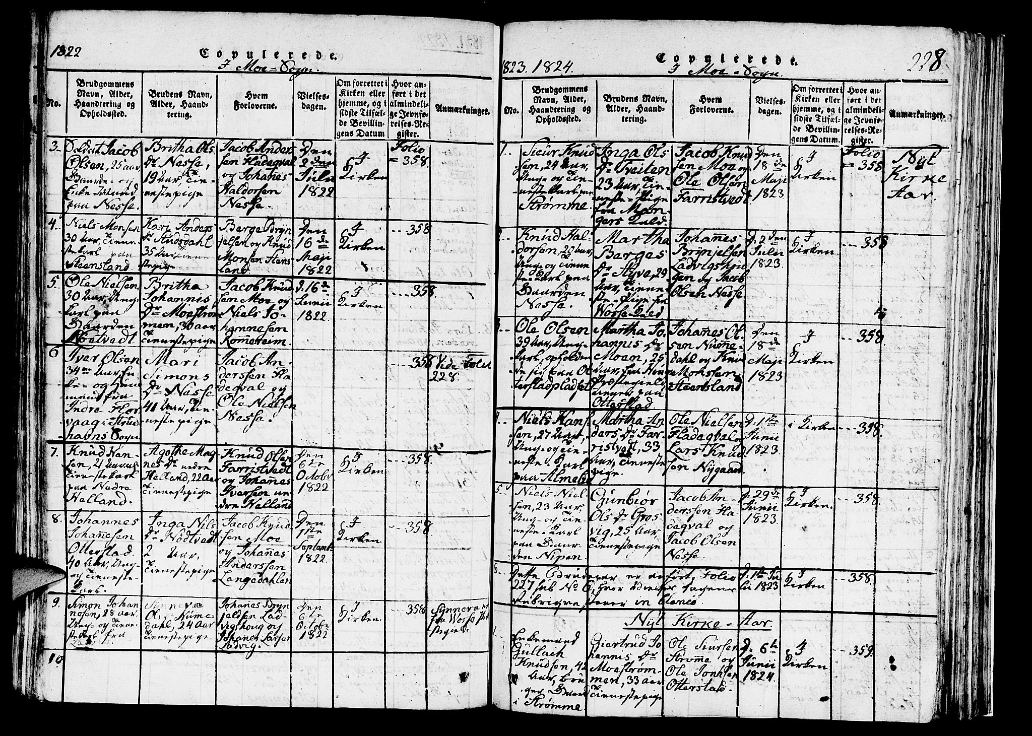 Hosanger sokneprestembete, SAB/A-75801/H/Haa: Parish register (official) no. A 5, 1815-1824, p. 228