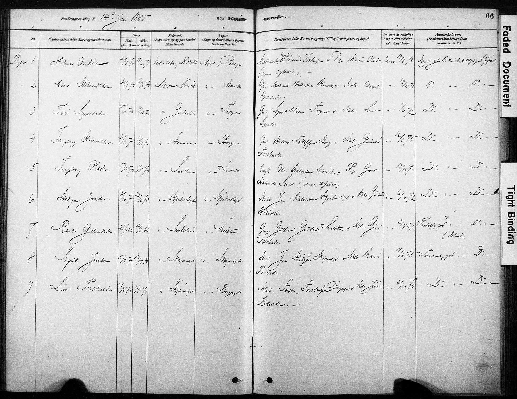 Nore kirkebøker, AV/SAKO-A-238/F/Fb/L0001: Parish register (official) no. II 1, 1878-1886, p. 66