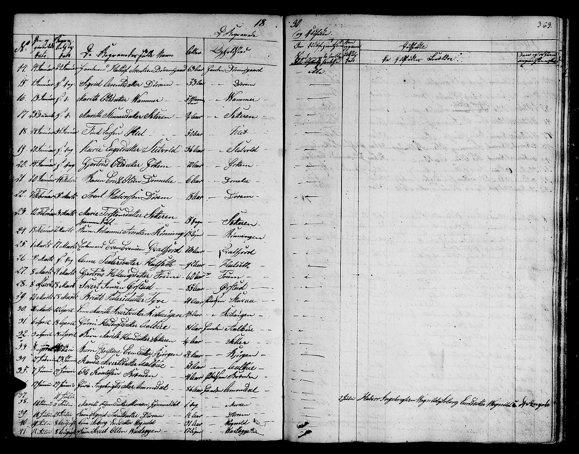 Ministerialprotokoller, klokkerbøker og fødselsregistre - Sør-Trøndelag, SAT/A-1456/678/L0897: Parish register (official) no. 678A06-07, 1821-1847, p. 363