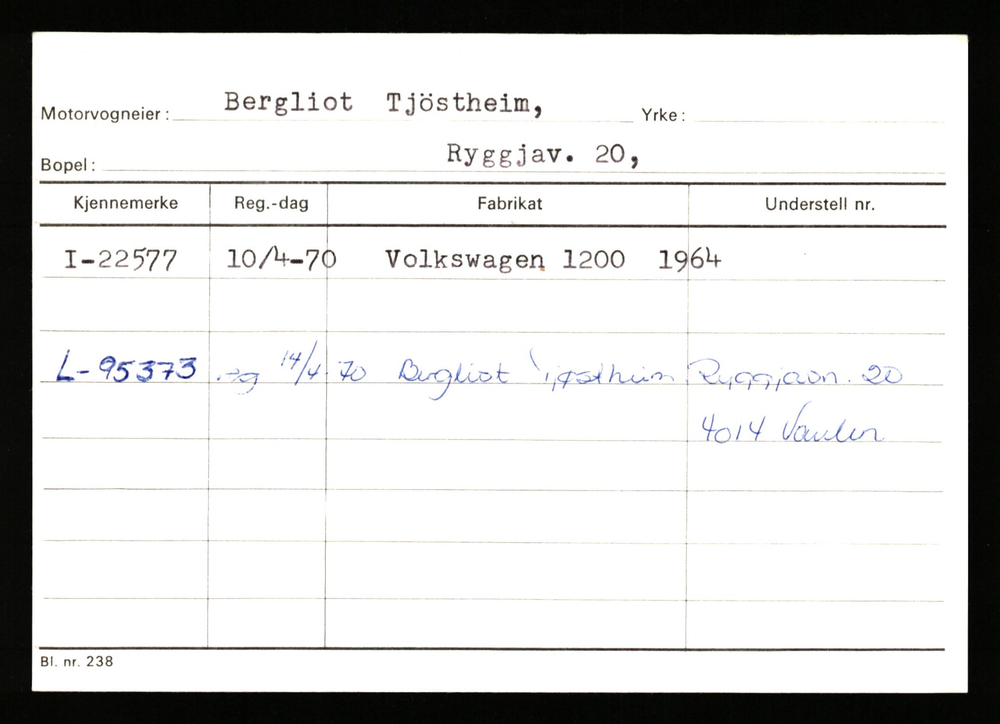 Stavanger trafikkstasjon, AV/SAST-A-101942/0/G/L0004: Registreringsnummer: 15497 - 22957, 1930-1971, p. 3045