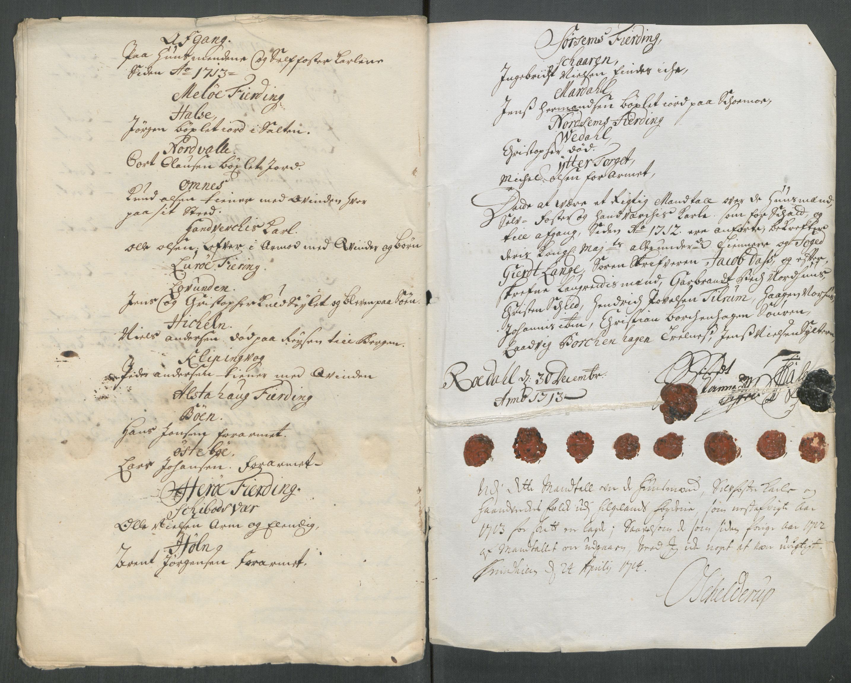 Rentekammeret inntil 1814, Reviderte regnskaper, Fogderegnskap, AV/RA-EA-4092/R65/L4512: Fogderegnskap Helgeland, 1712-1713, p. 389