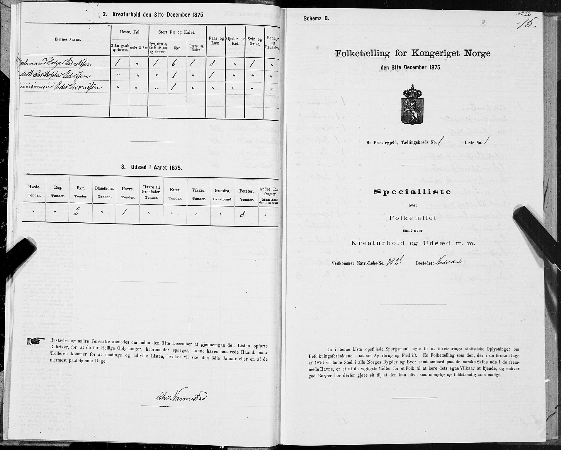 SAT, 1875 census for 1833P Mo, 1875, p. 1015