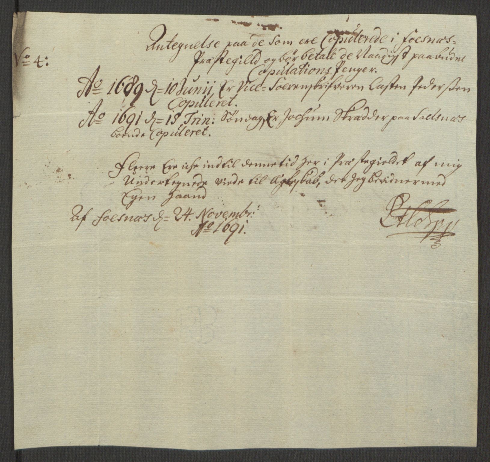 Rentekammeret inntil 1814, Reviderte regnskaper, Fogderegnskap, RA/EA-4092/R64/L4423: Fogderegnskap Namdal, 1690-1691, p. 255