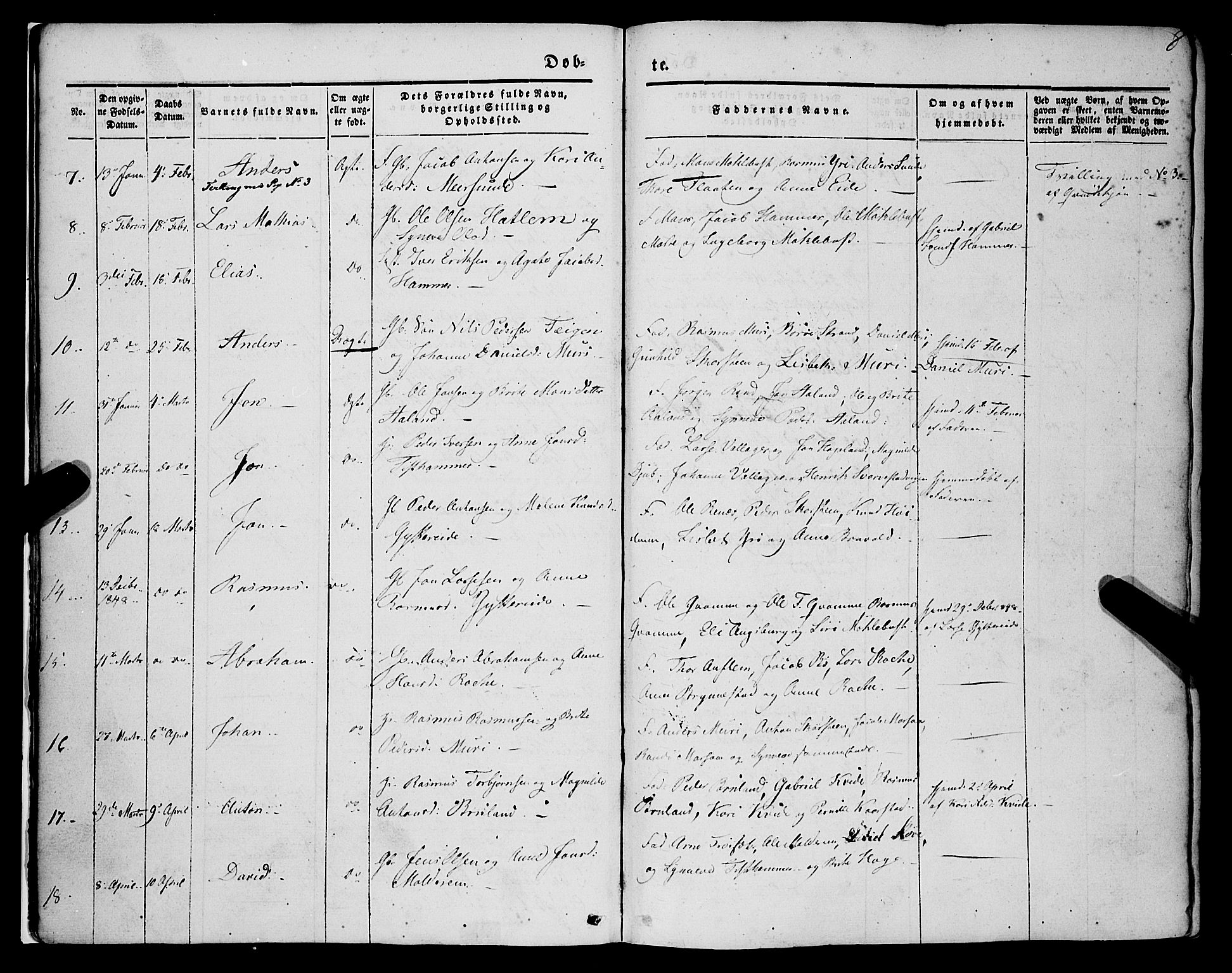 Innvik sokneprestembete, AV/SAB-A-80501: Parish register (official) no. A 5, 1847-1865, p. 8