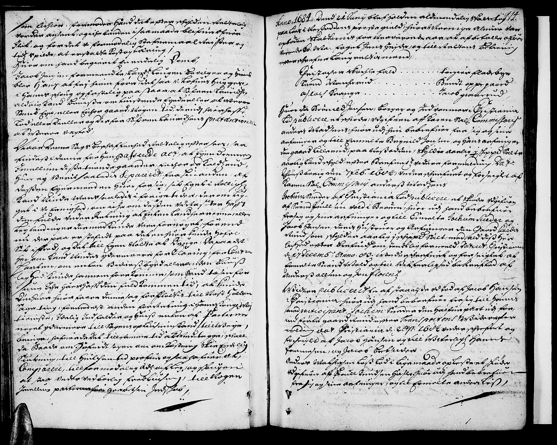 Follo sorenskriveri, SAO/A-10274/F/Fb/Fba/L0019: Tingbok, 1682-1687, p. 113b-114a