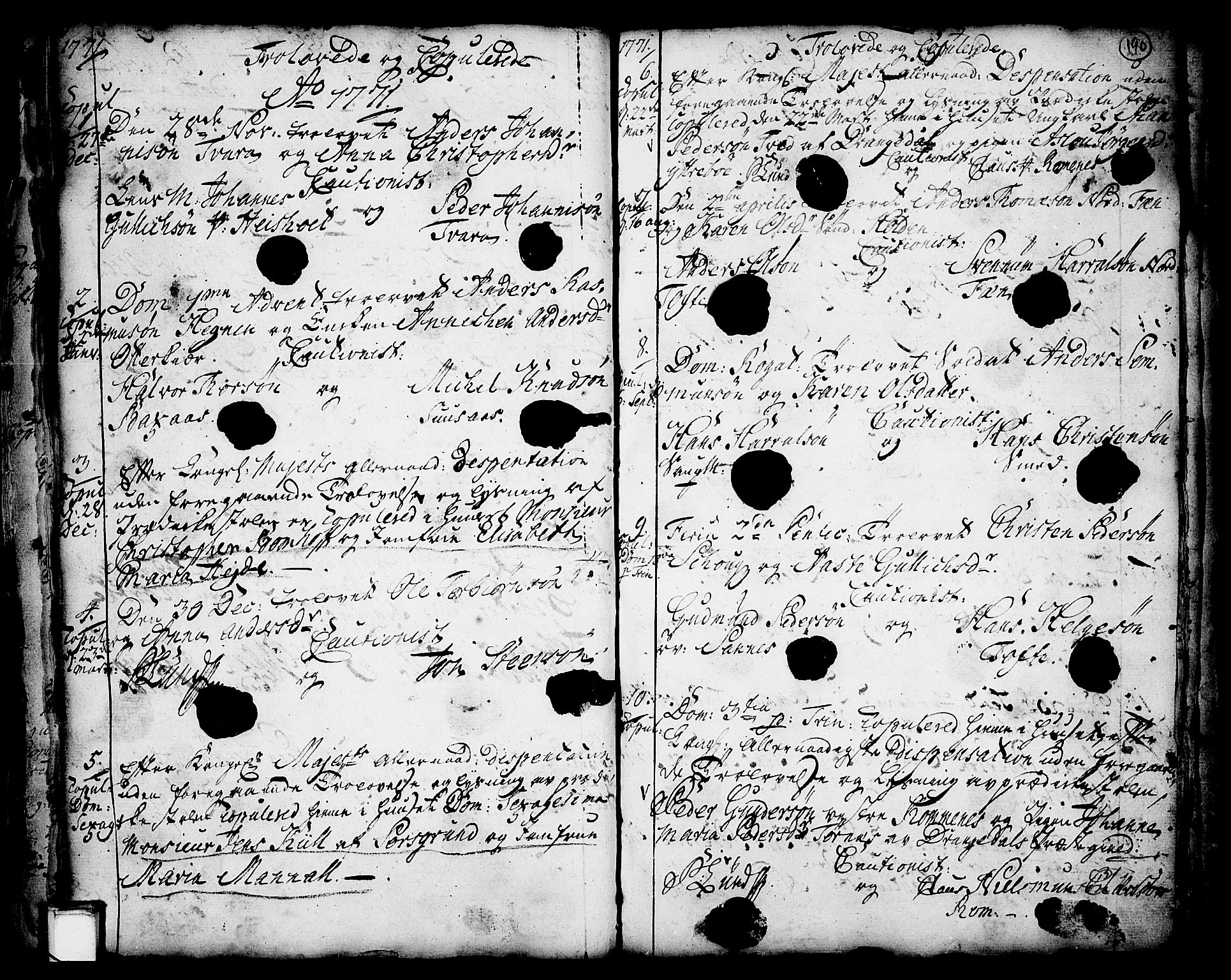 Holla kirkebøker, SAKO/A-272/F/Fa/L0001: Parish register (official) no. 1, 1717-1779, p. 190