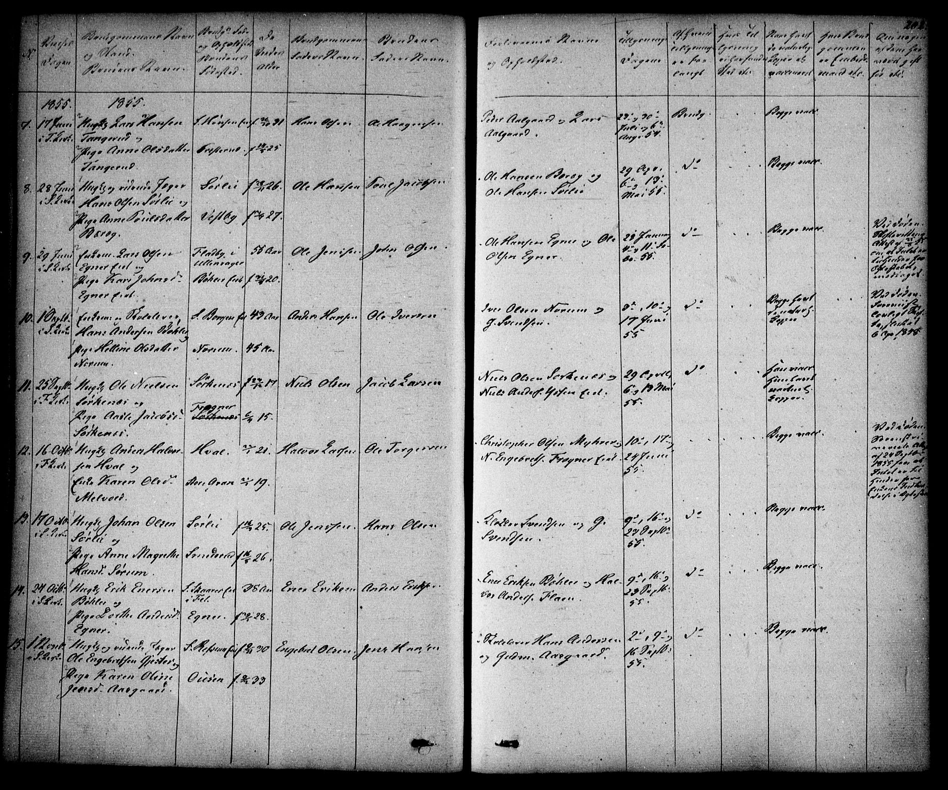 Sørum prestekontor Kirkebøker, AV/SAO-A-10303/F/Fa/L0005: Parish register (official) no. I 5, 1846-1863, p. 203