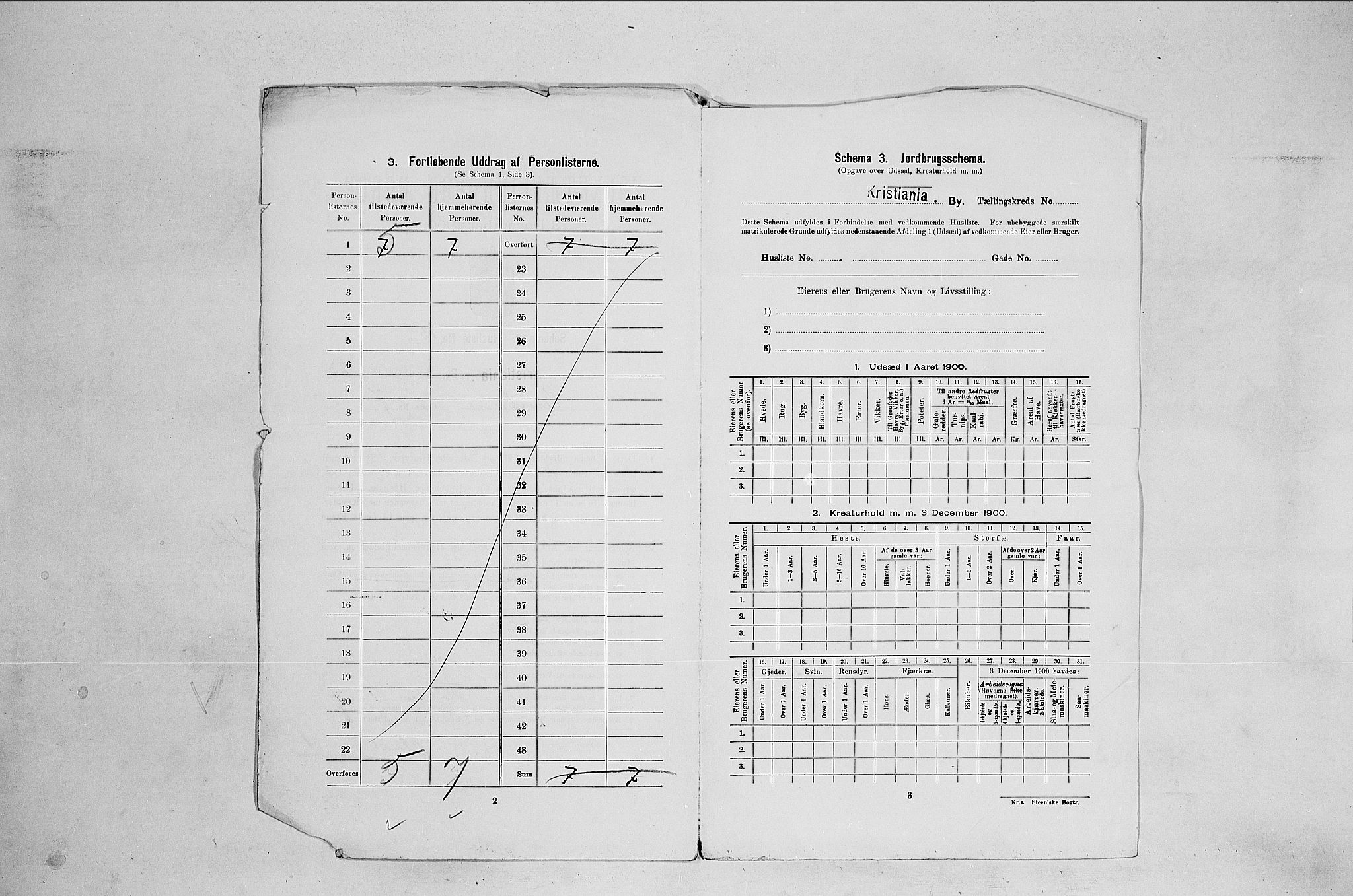 SAO, 1900 census for Kristiania, 1900, p. 43802