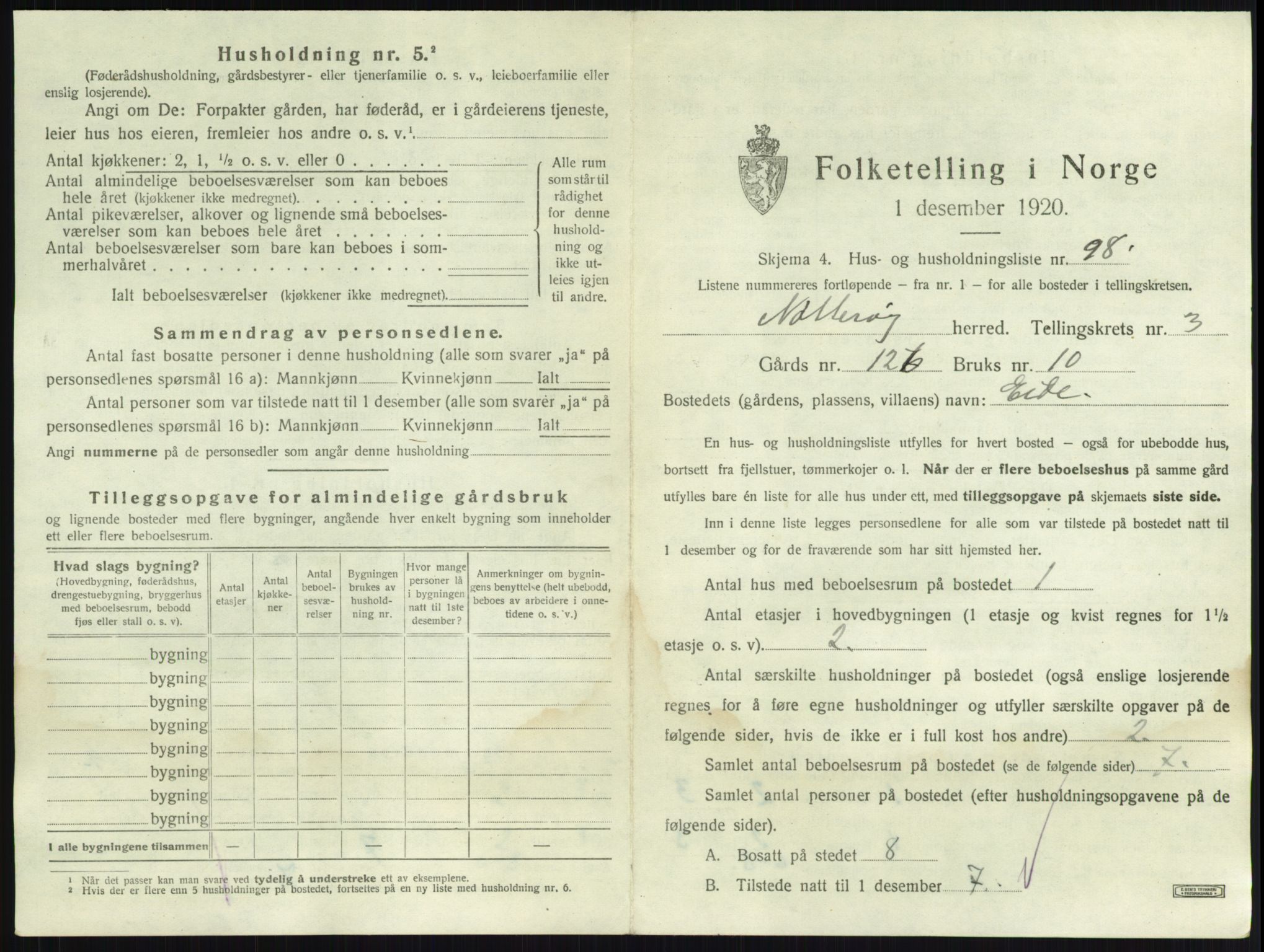 SAKO, 1920 census for Nøtterøy, 1920, p. 686