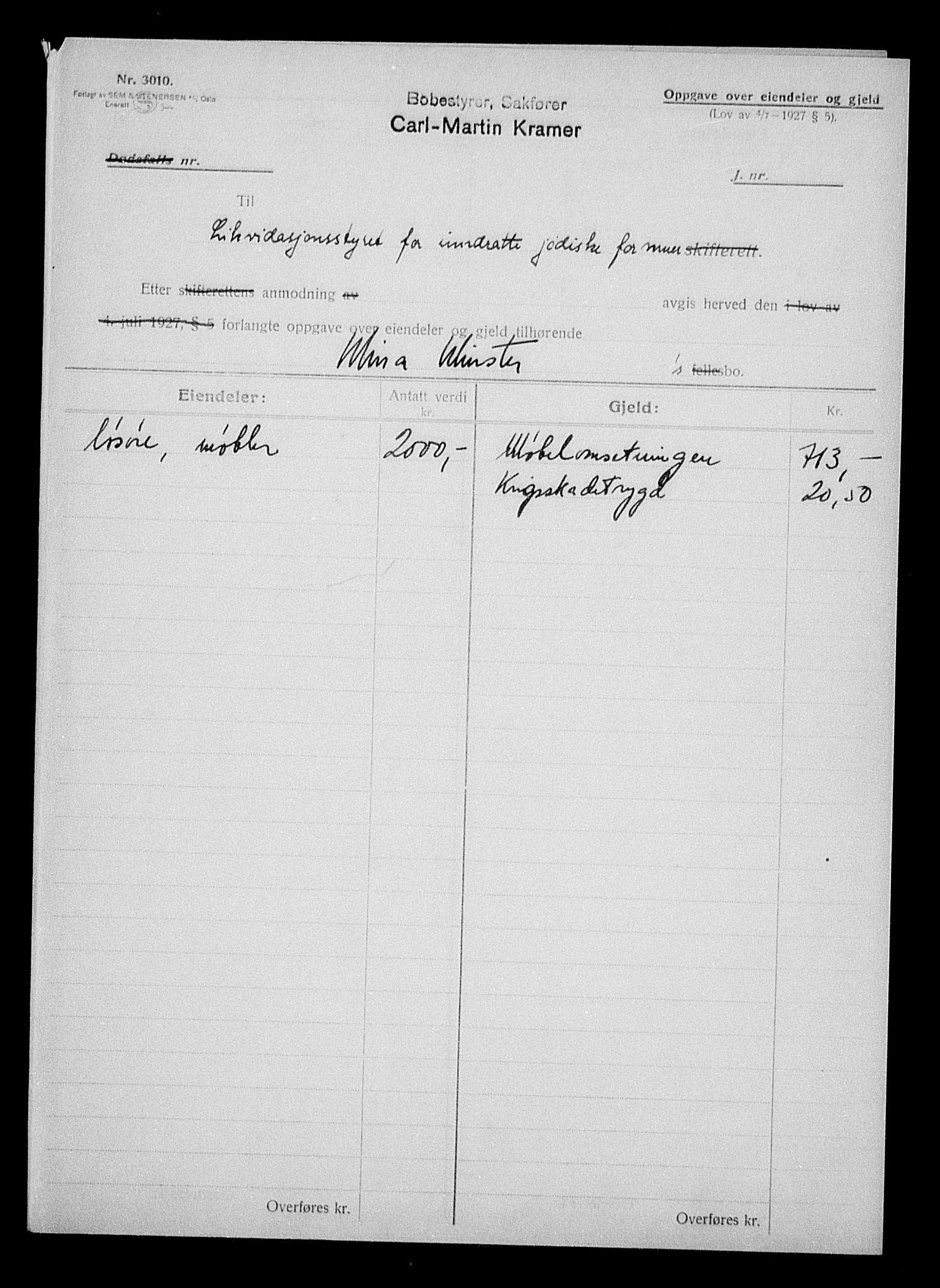 Justisdepartementet, Tilbakeføringskontoret for inndratte formuer, RA/S-1564/H/Hc/Hcc/L0965: --, 1945-1947, p. 603