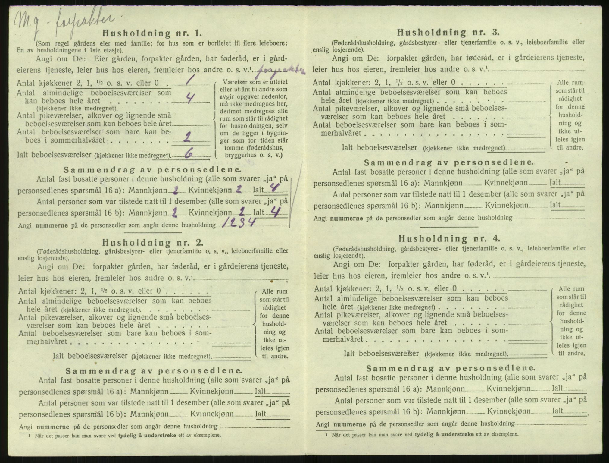 SAK, 1920 census for Søndeled, 1920, p. 894