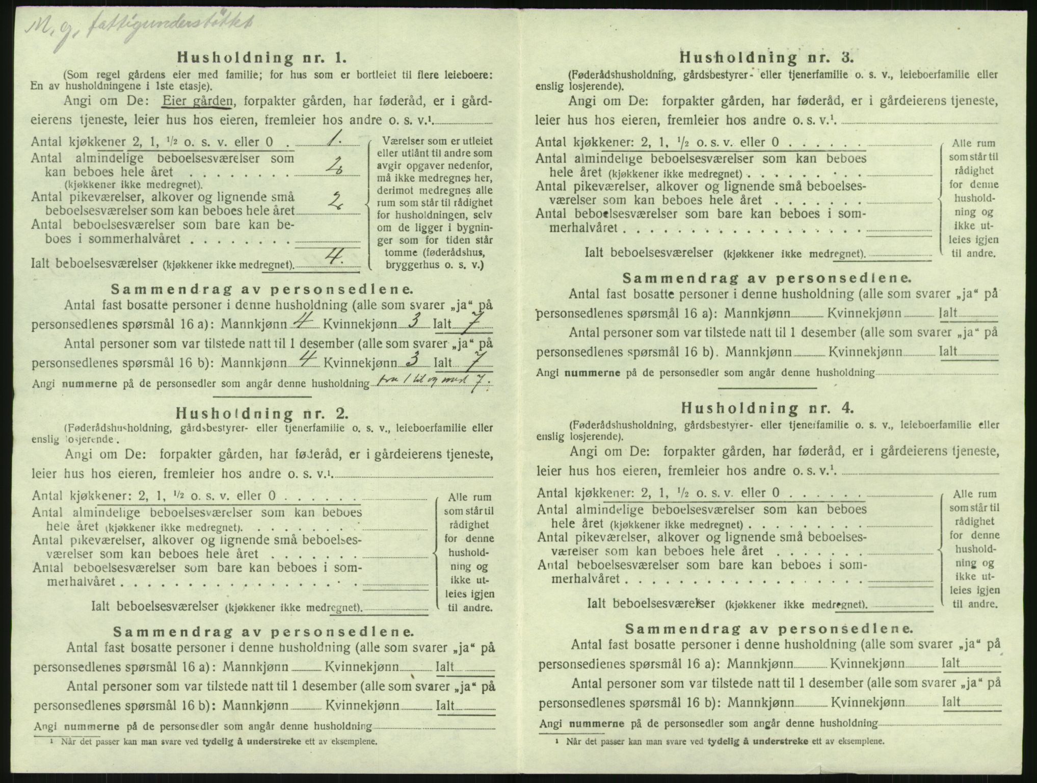 SAK, 1920 census for Holt, 1920, p. 1419