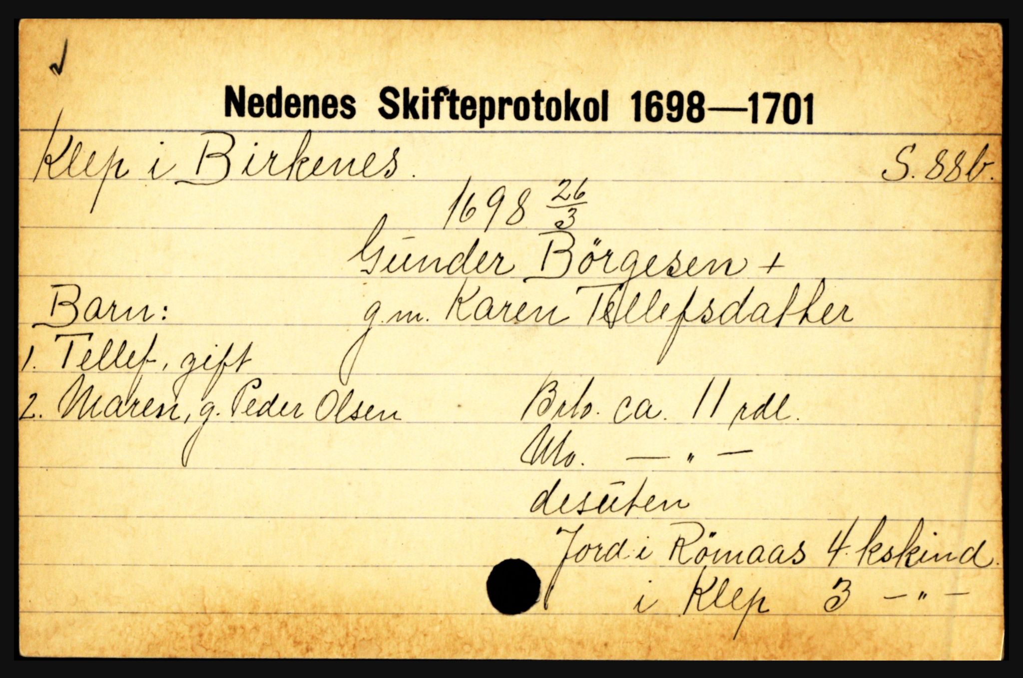 Nedenes sorenskriveri før 1824, AV/SAK-1221-0007/H, p. 14799