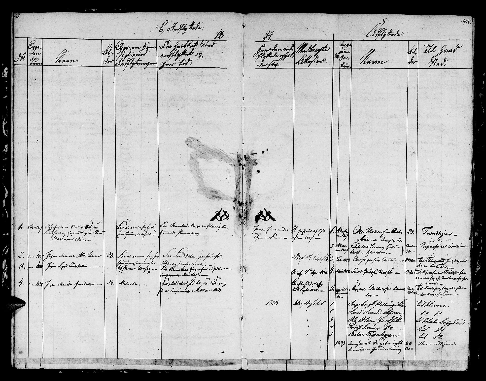 Ministerialprotokoller, klokkerbøker og fødselsregistre - Sør-Trøndelag, SAT/A-1456/678/L0897: Parish register (official) no. 678A06-07, 1821-1847, p. 476