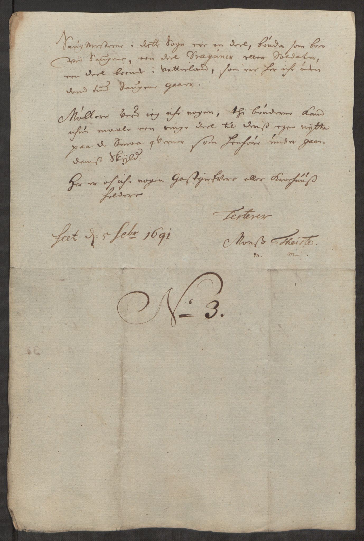 Rentekammeret inntil 1814, Reviderte regnskaper, Fogderegnskap, AV/RA-EA-4092/R11/L0575: Fogderegnskap Nedre Romerike, 1691, p. 166