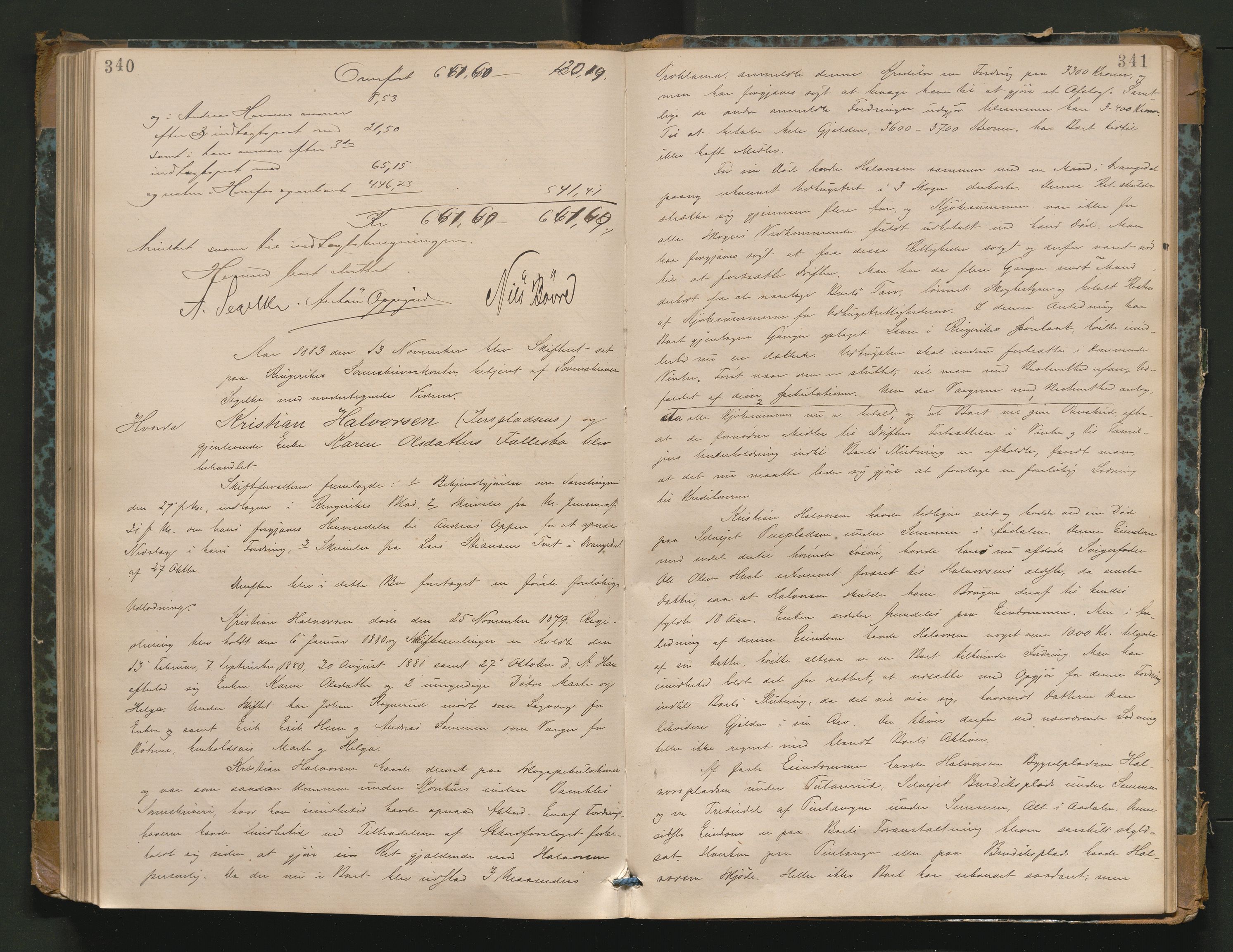 Ringerike sorenskriveri, AV/SAKO-A-105/H/Hb/Hbd/Hbda/L0008: Skifteutlodningsprotokoll, 1879-1883, p. 340-341