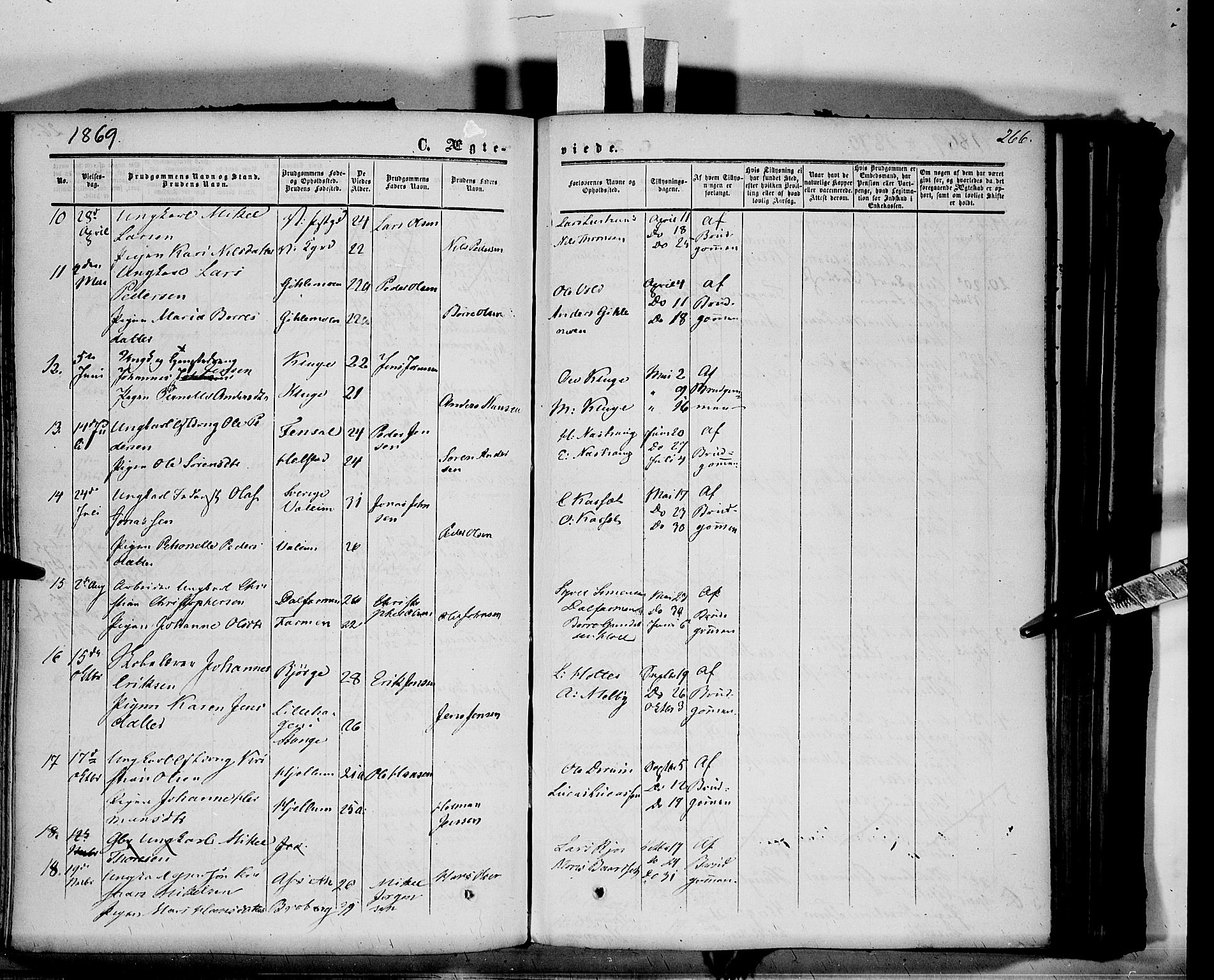 Vang prestekontor, Hedmark, SAH/PREST-008/H/Ha/Haa/L0012: Parish register (official) no. 12, 1855-1870, p. 266